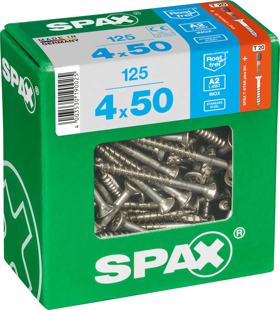 Spax Universalschrauben 4.0 x 50 mm TX 20 - 125 Stk.