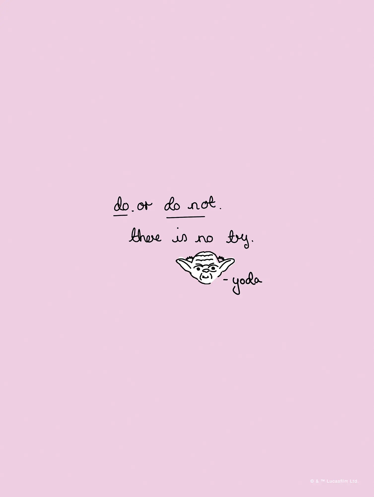 Komar Wandbild SW Quote Yoda Cute 30 x 40 cm