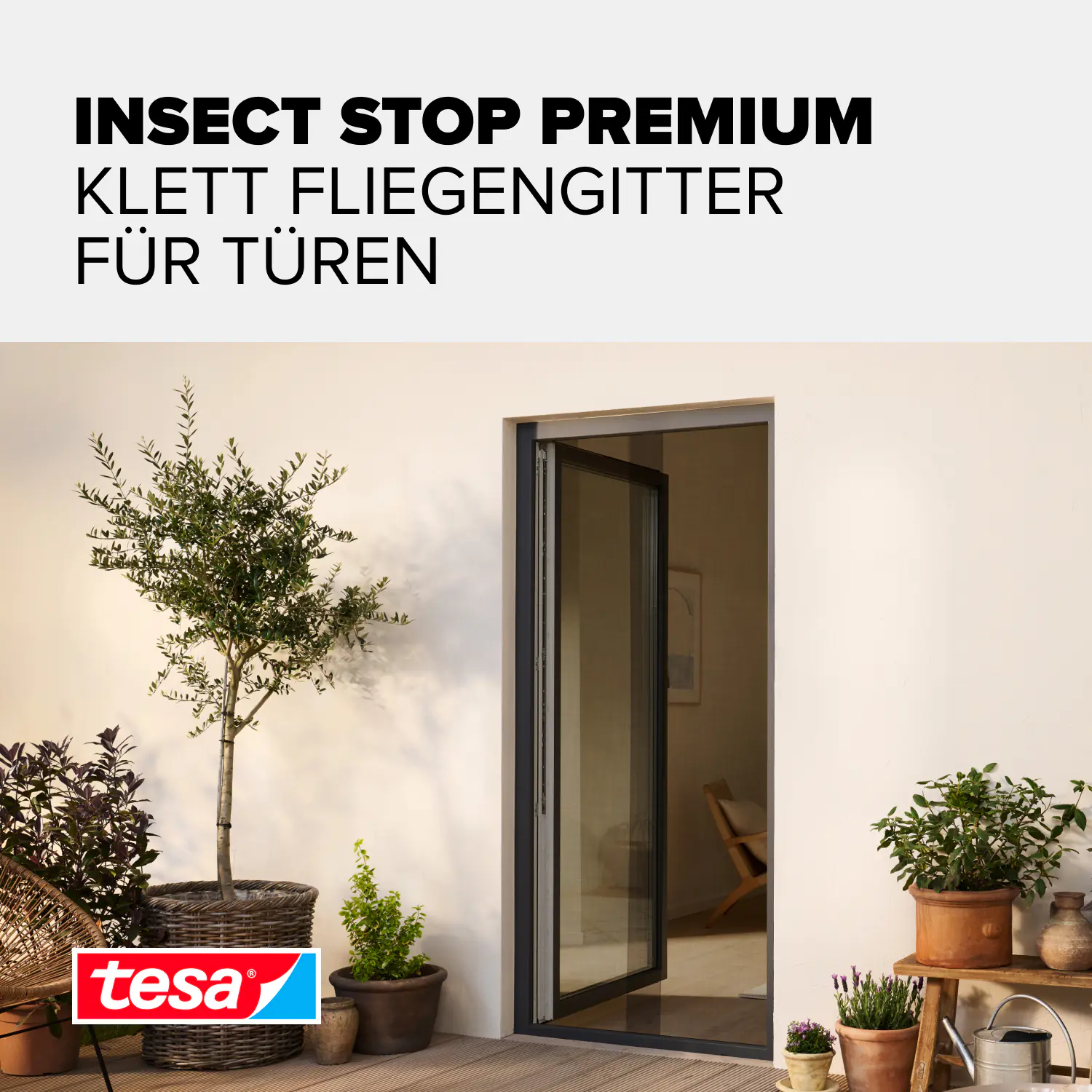 tesa Fliegenschutz-Tür COMFORT 120 x 220 cm - anthrazit