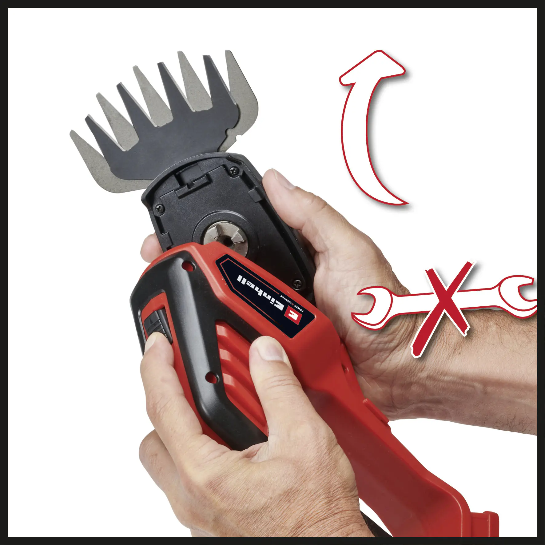 Einhell Akku Gras-/ Strauchschere GE-CG 18/100 Li T-Solo 20cm Schnittbreite