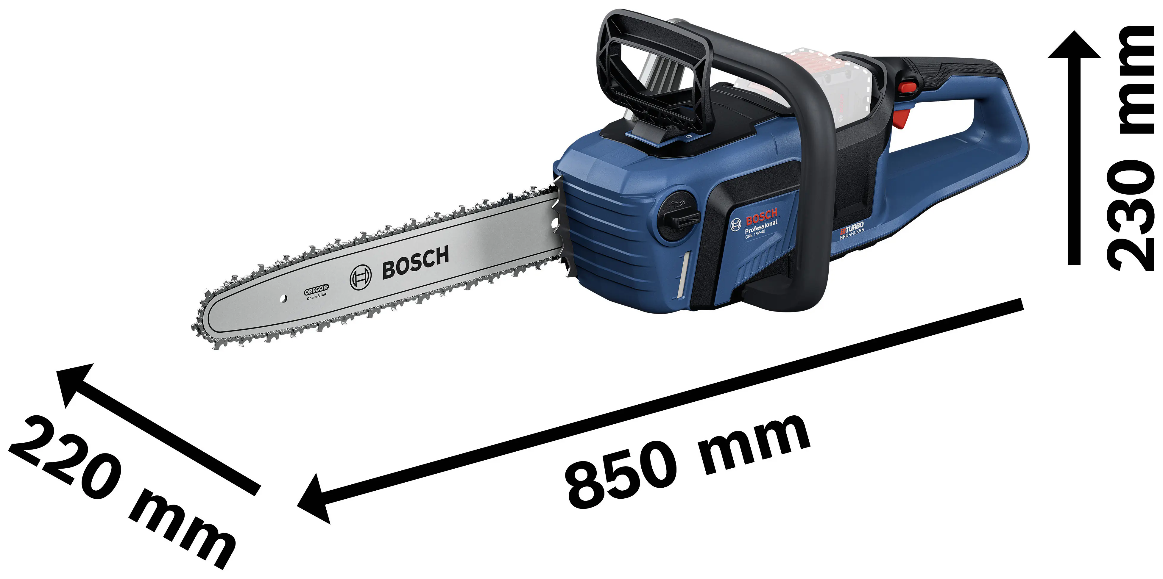 Bosch Professional Akku-Kettensäge Bosch GKE 18-40, solo