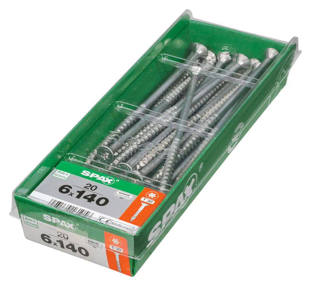 Spax Universalschrauben 6.0 x 140 mm TX 30 Senkkopf - 20 Stk. Spax Universalschrauben 6.0 x 140 mm TX 30 Senkkopf - 20 Stk.