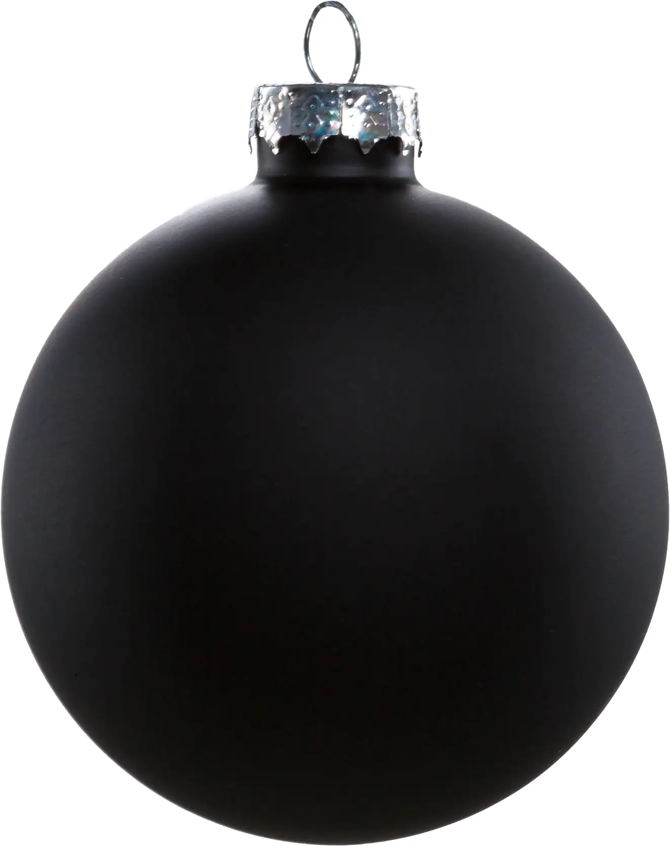 2076601553625_03 TrendLine Weihnachtskugeln aus Glas Ø 8,0 cm schwarz 6 Stück