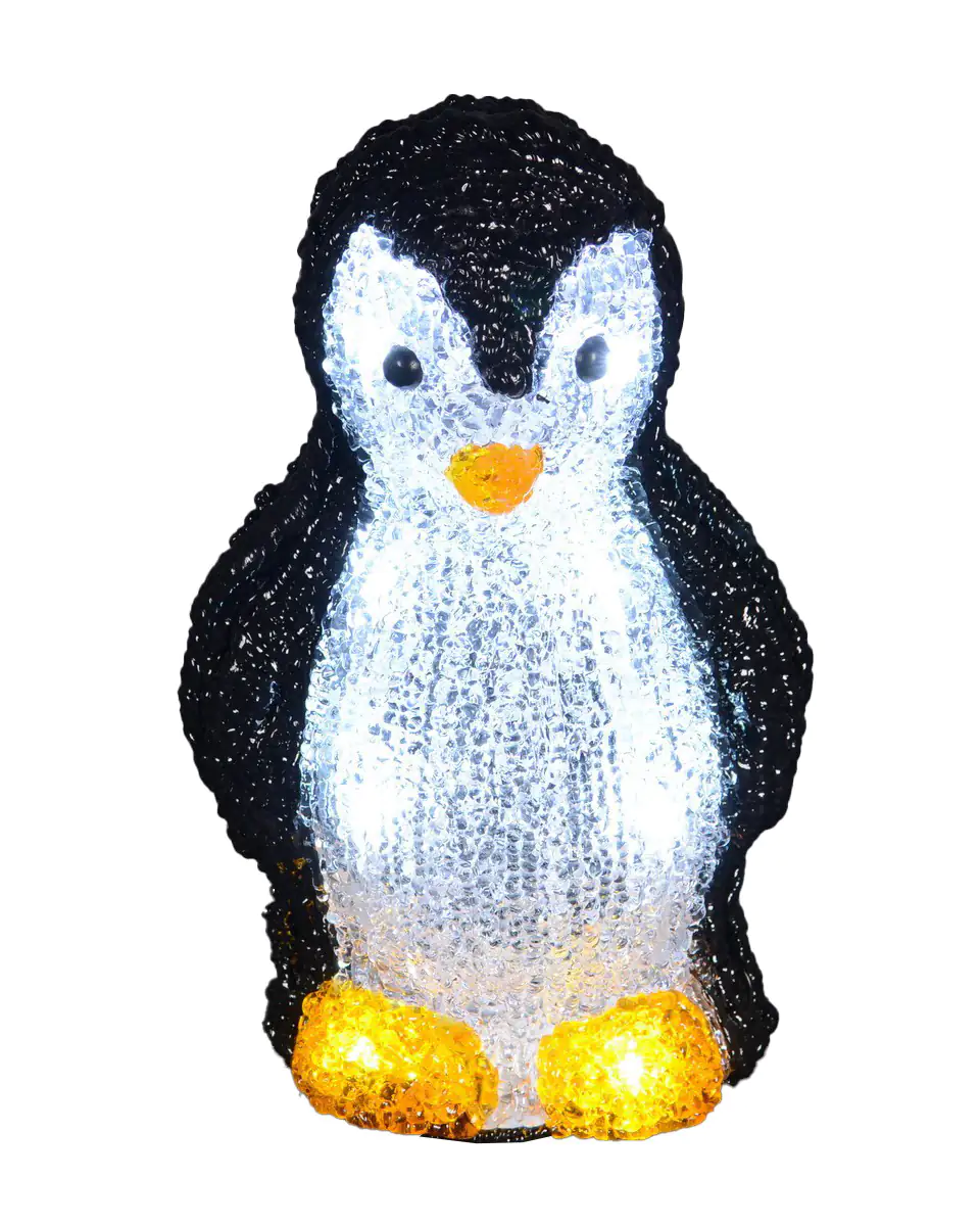 4333692378093 TrendLine LED Acrylfigur Pinguin 17 x 11 cm kaltweiß mit Timer