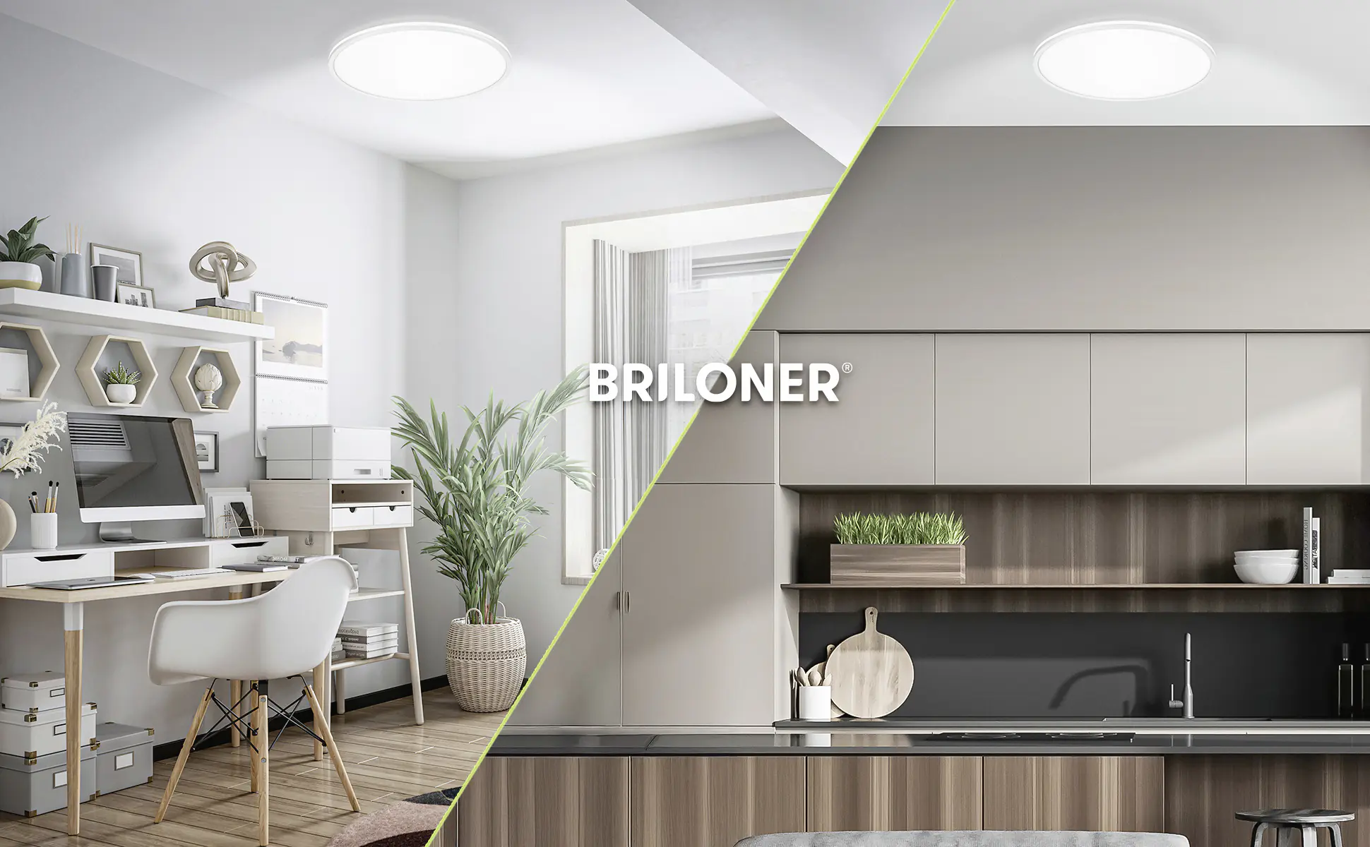 Briloner LED-Deckenleuchte Lana Ø 33 cm weiß neutralweiß