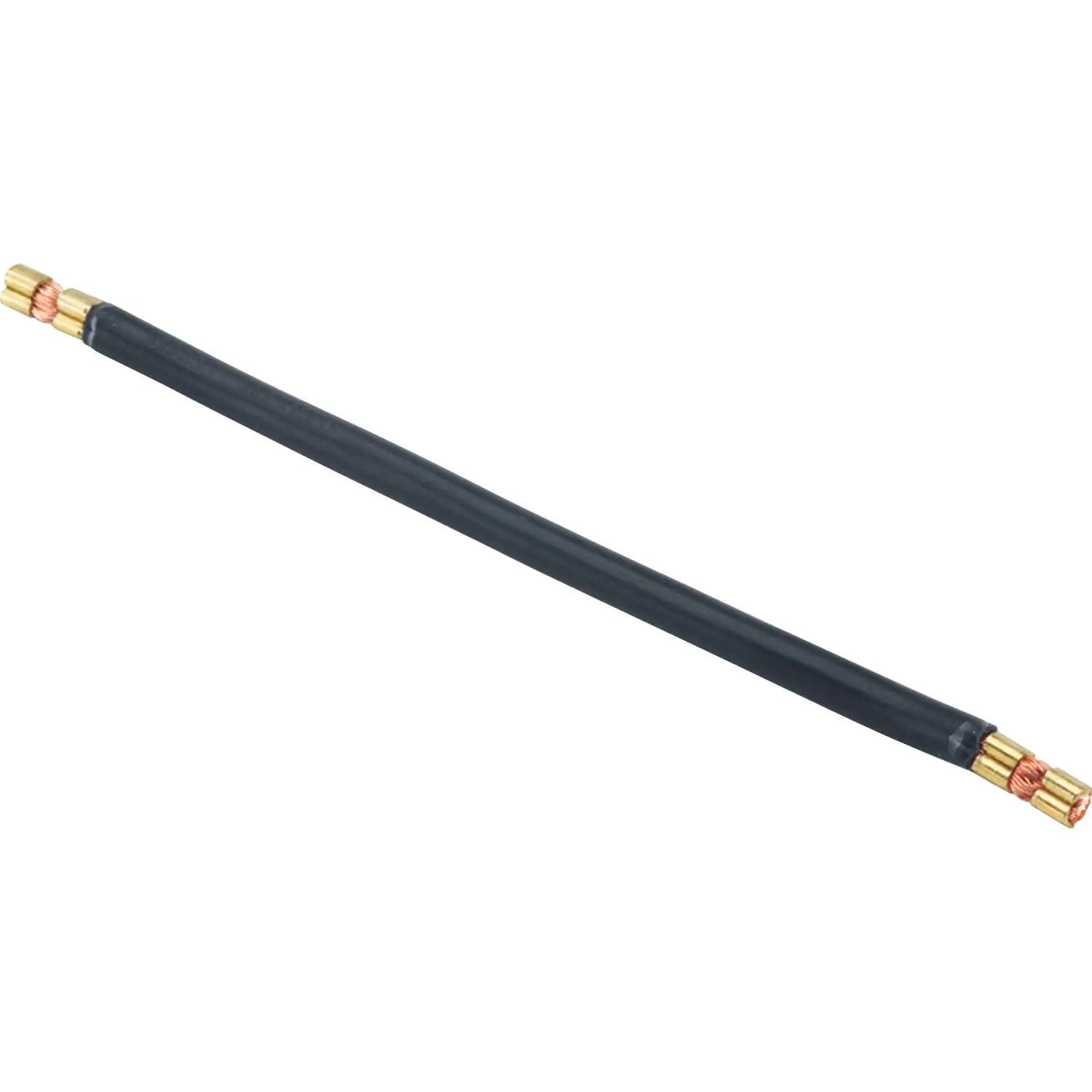 Verdrahtungsbrücke 260 mm, 6 qmm schwarz, beidseitig Aderendhülsen