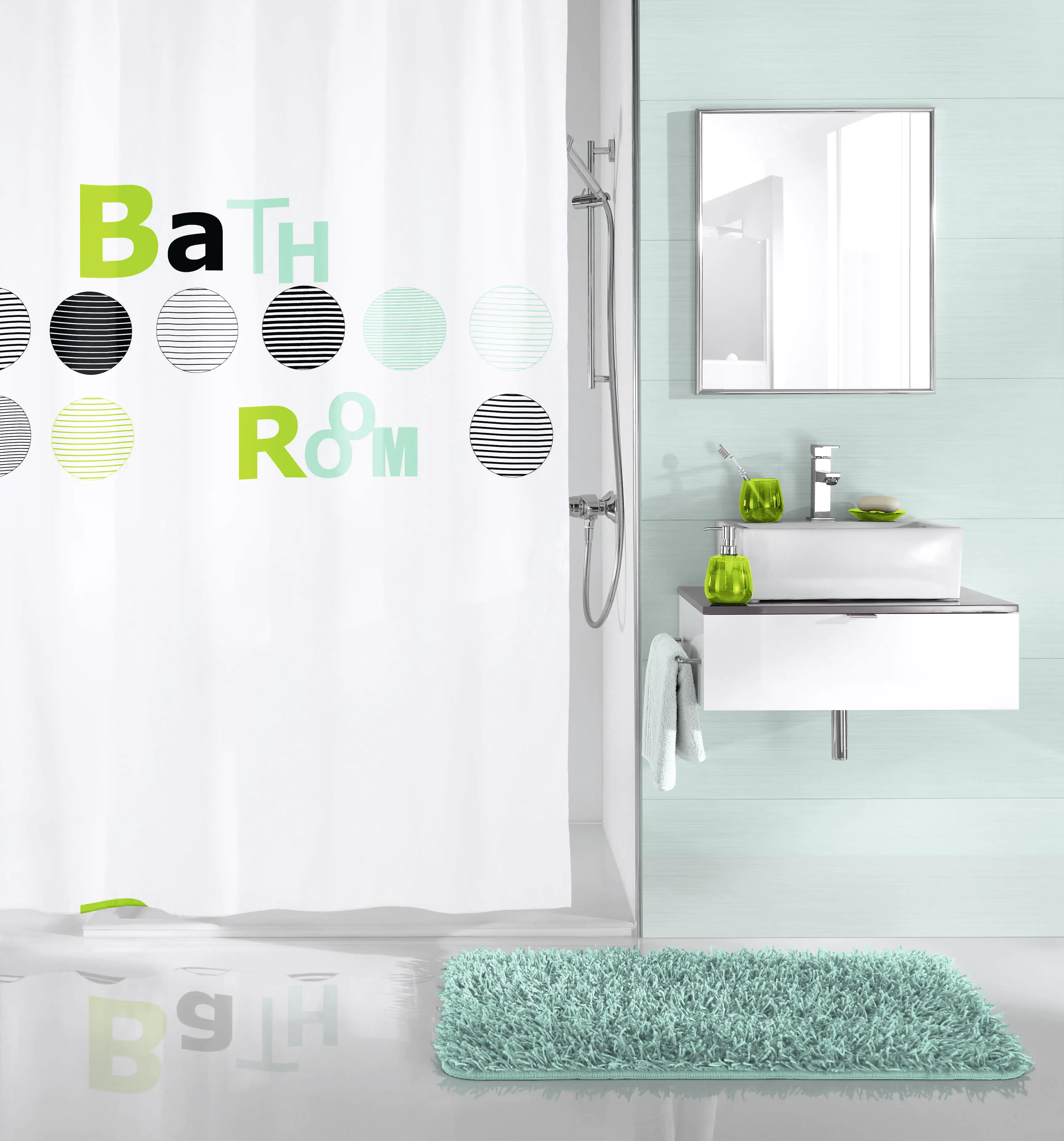 Kleine Wolke Duschvorhang Bathroom mint, 180 x 200 cm kaufen | Globus  Baumarkt