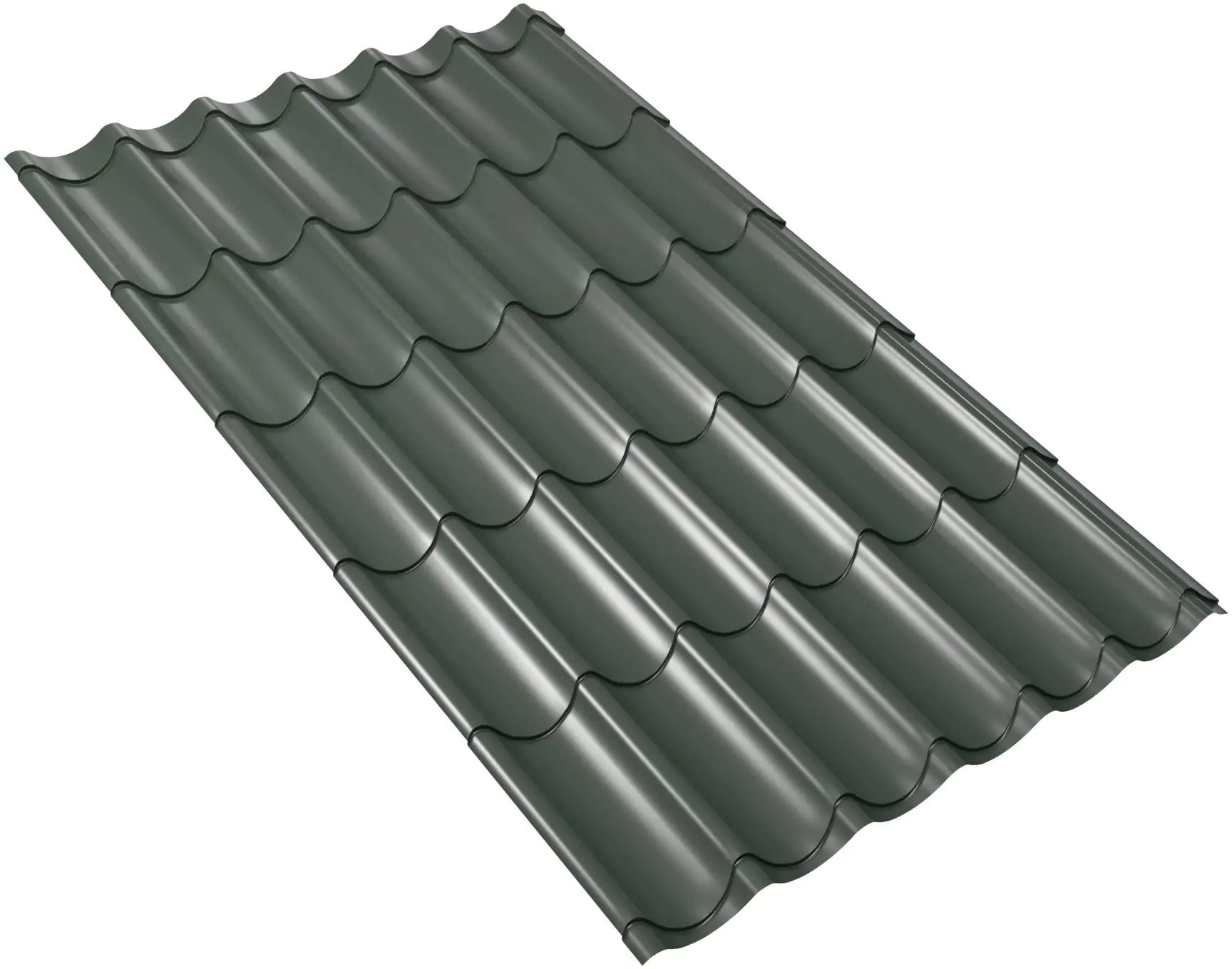 Weckman Metallziegel 185 x 106 cm 0,5 mm nadelgrün Weckman Metallziegel 185 x 106 cm 0,5 mm nadelgrün