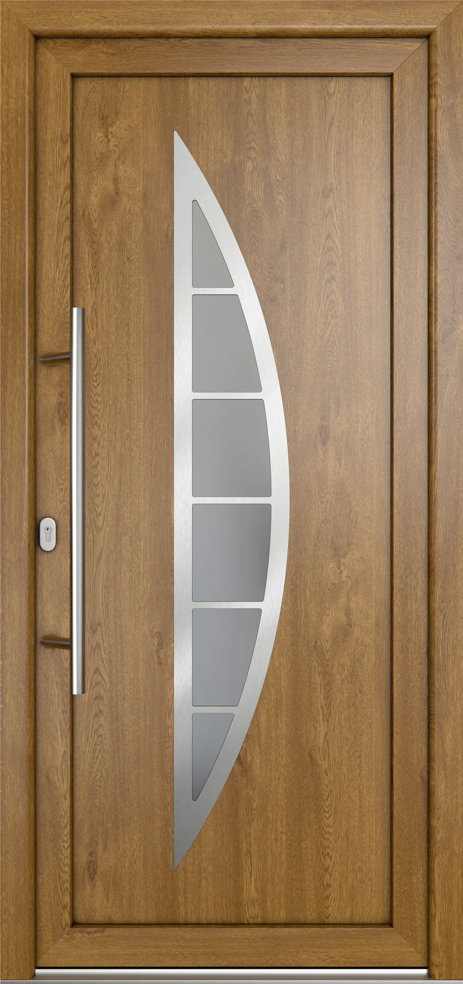 Meeth Haustür Signum Pro PVC Modell 28 98 x 200 cm DIN Links weiß/golden oak