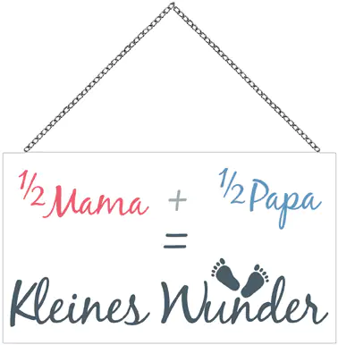 4251050543092 Schild mit Spruch Kleines Wunder, 23 x 13 cm mit Kette