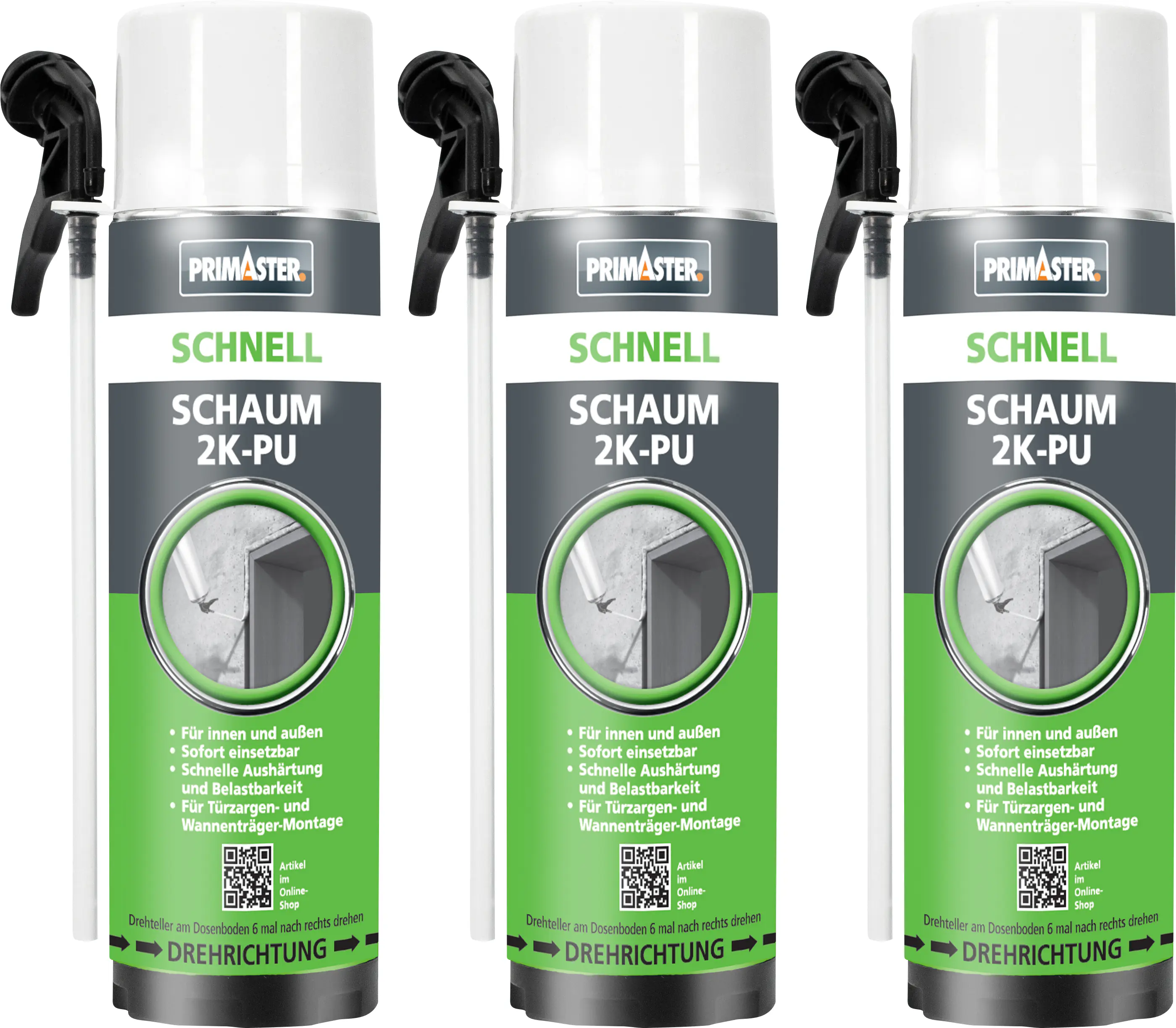 Primaster PU-Schnellmontageschaum 2K B2 400 ml 3-für-2-Aktion