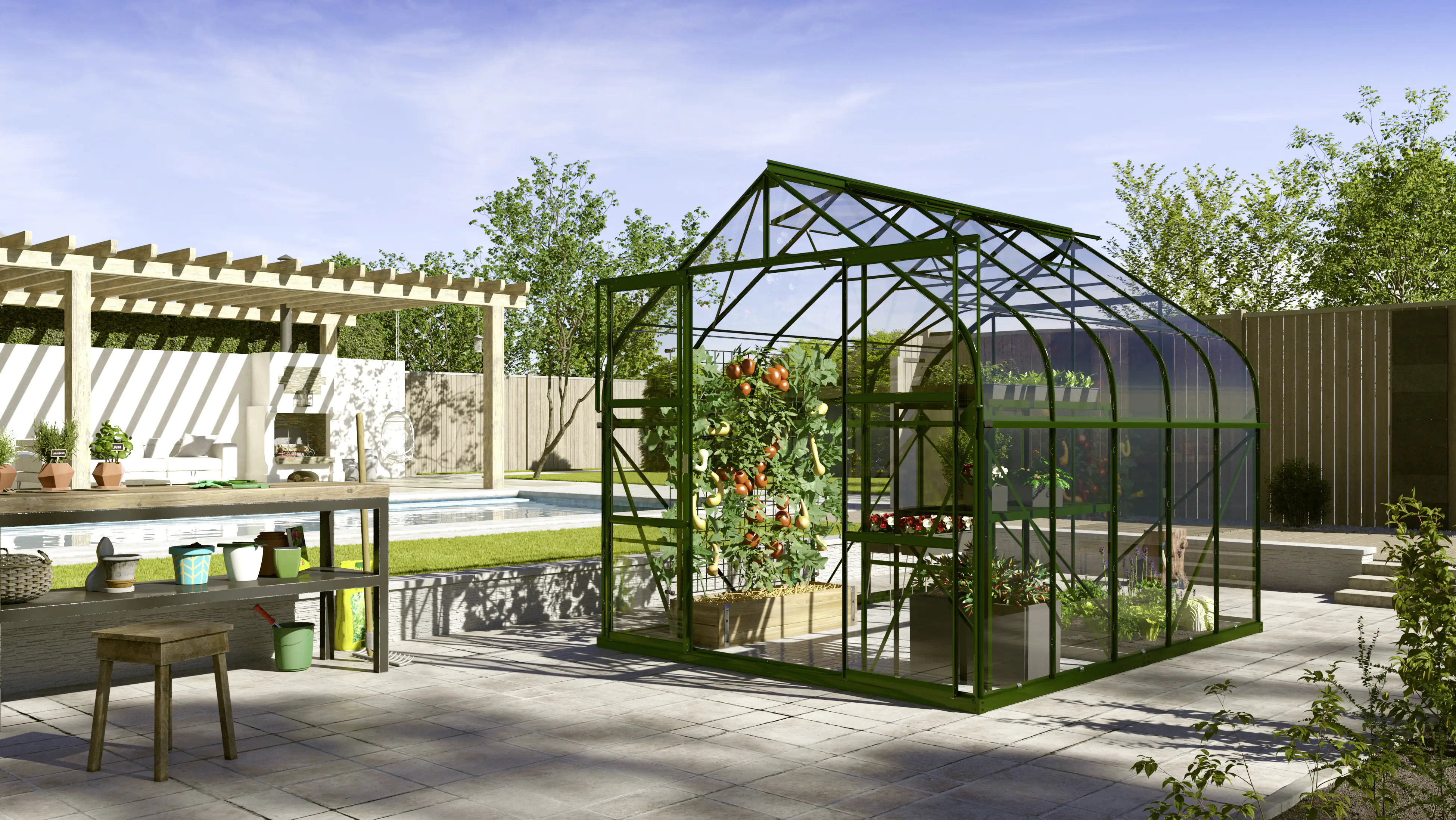 Vitavia Gewächshaus Dione 8300 264 x 321 cm 3 mm Sicherheitsglas