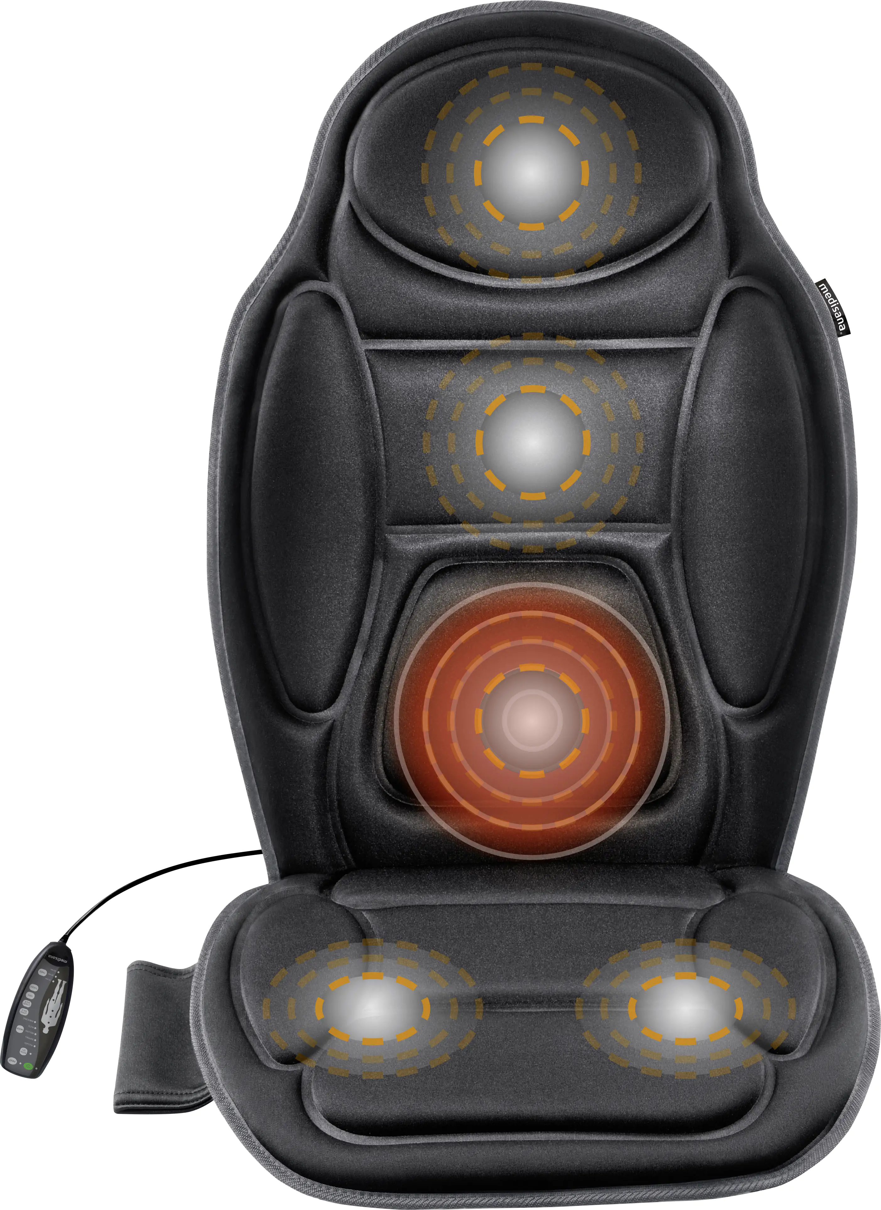 Medisana MCH Massagesitzauflage schwarz: 107 × 47 × 3,5 cm