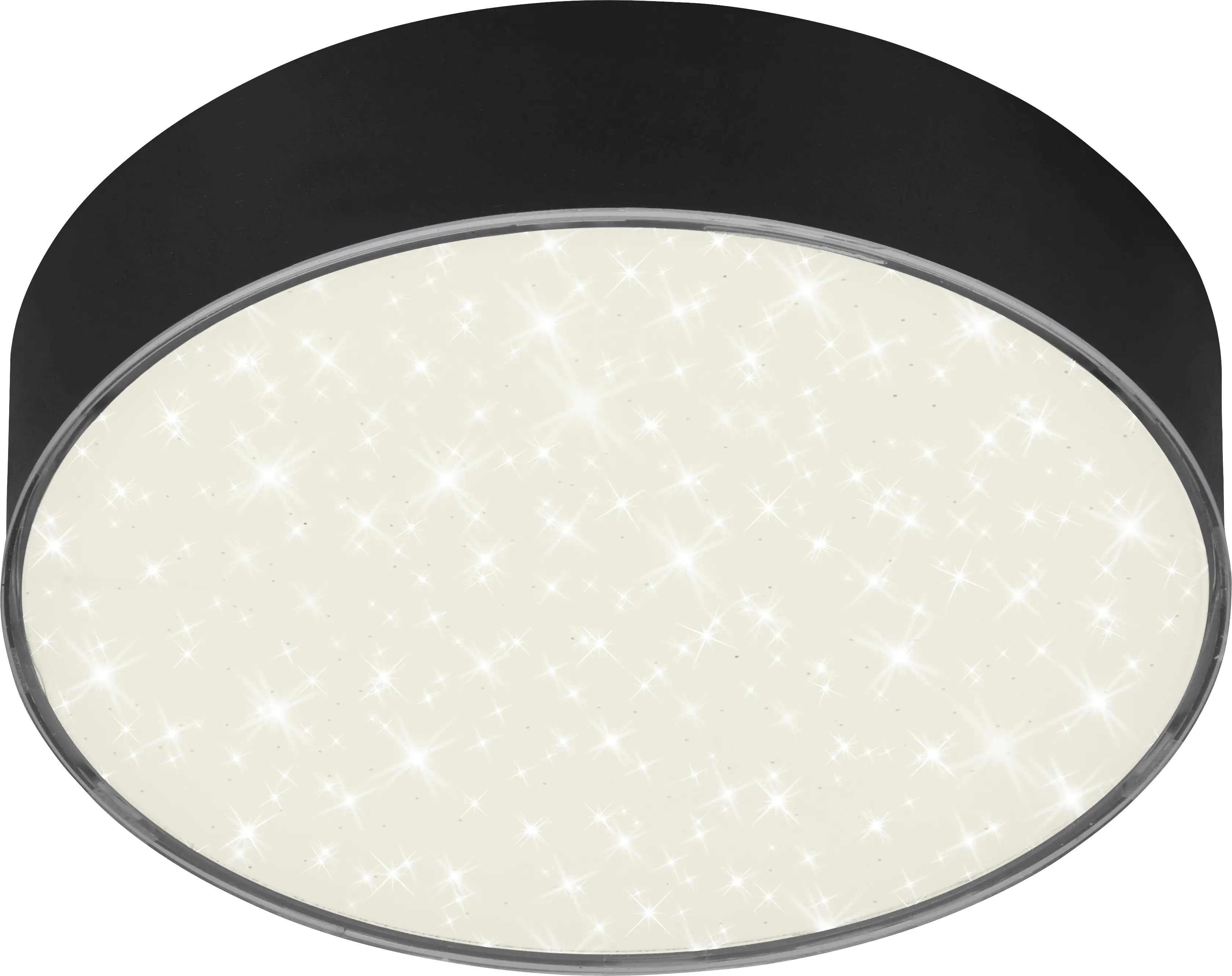 Briloner LED Deckenleuchte Flame Star schwarz Ø 15,7 cm mit Sternenhimmel Briloner LED Deckenleuchte Flame Star schwarz Ø 15,7 cm mit Sternenhimmel