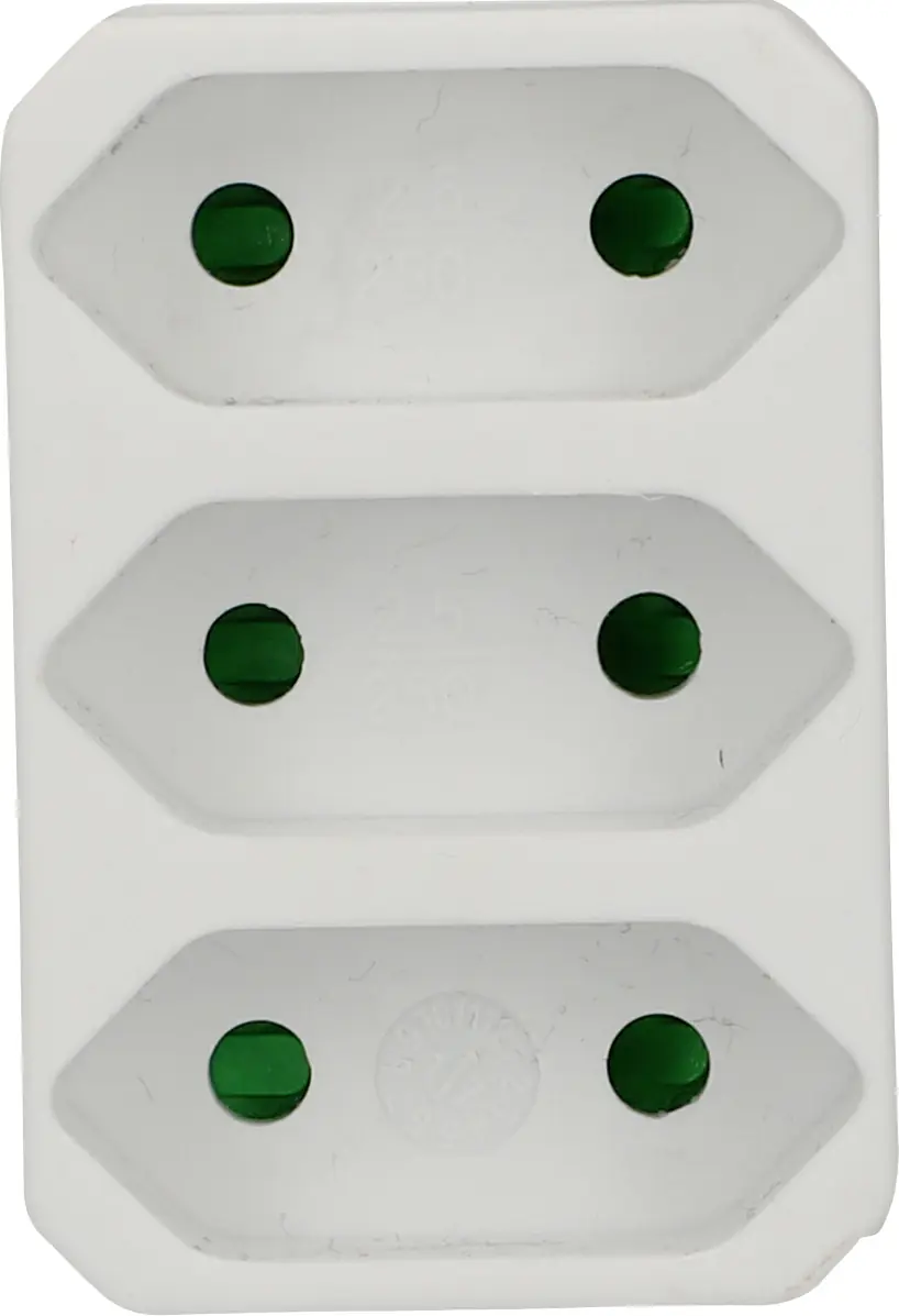 Euro-Adapter 3-fach weiß