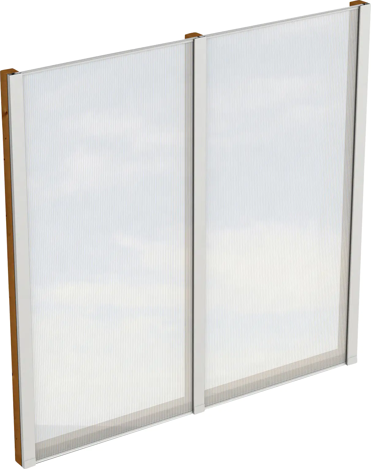 SKAN HOLZ Seitenwand m. Polycarbonatplatten 193 x 200 cm Fichte