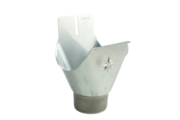 Marley Rinnenstutzen NW 100/80 mm, halbrund, titan-zink