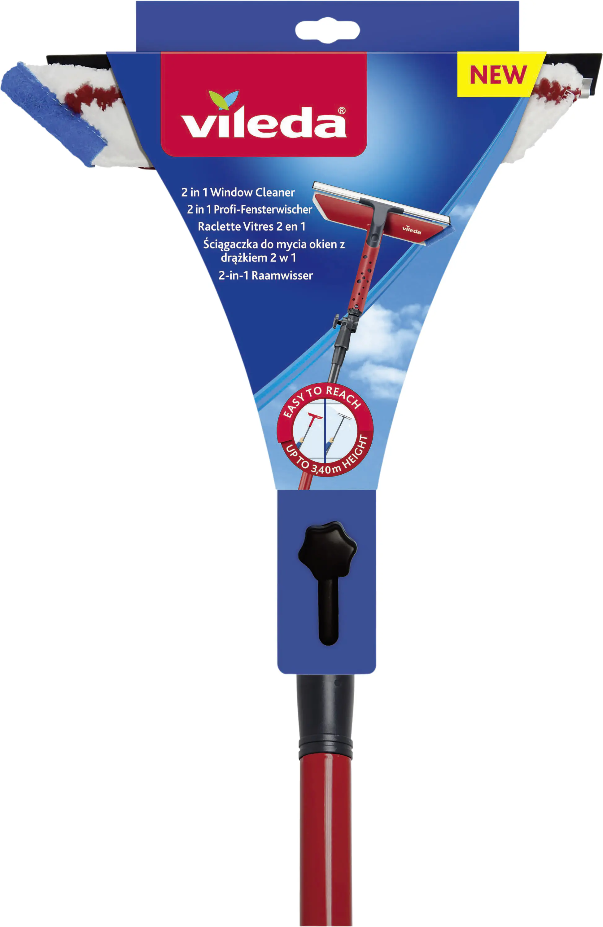 Vileda Fensterwischer Profi mit Stiel