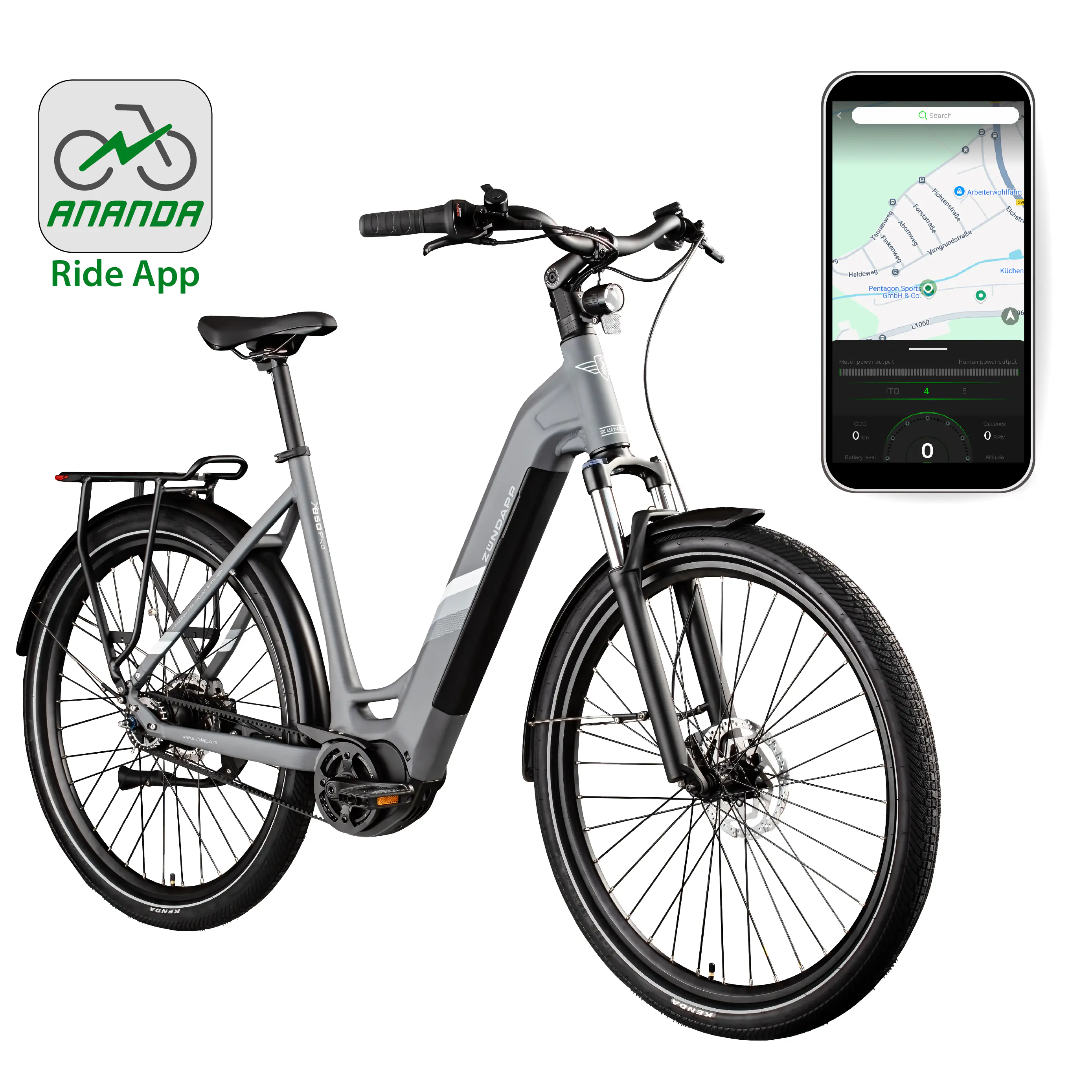 Zündapp E-Bike Trekking X850 Pro 27,5 Zoll 5-Gang 550 Wh grau