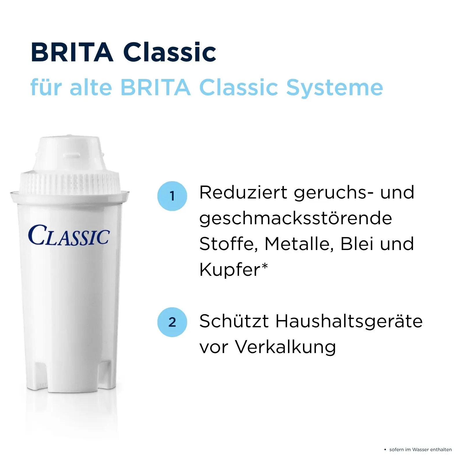 BRITA Filterkartuschen CLASSIC für BRITA CLASSIC Wasserfilter-Systeme 3er-Pack