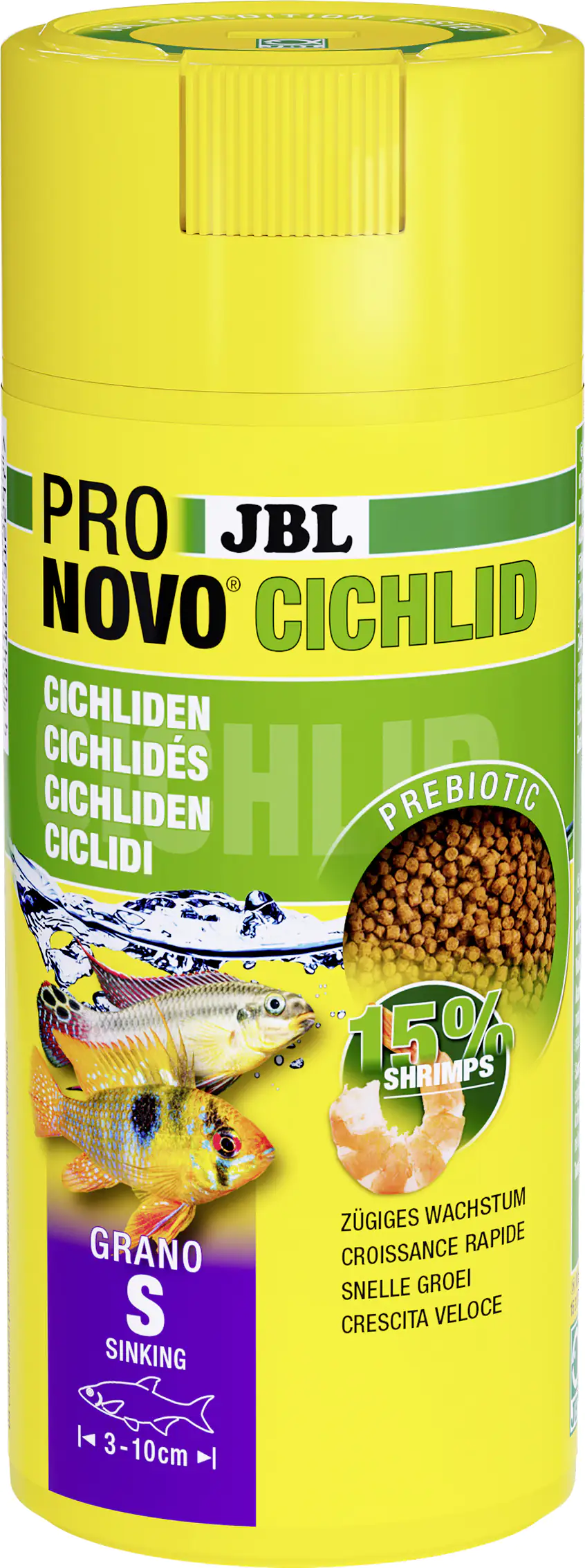 JBL Fischfutter Pronovo Cichlid Grano S Fischfuttergranulat 250 ml