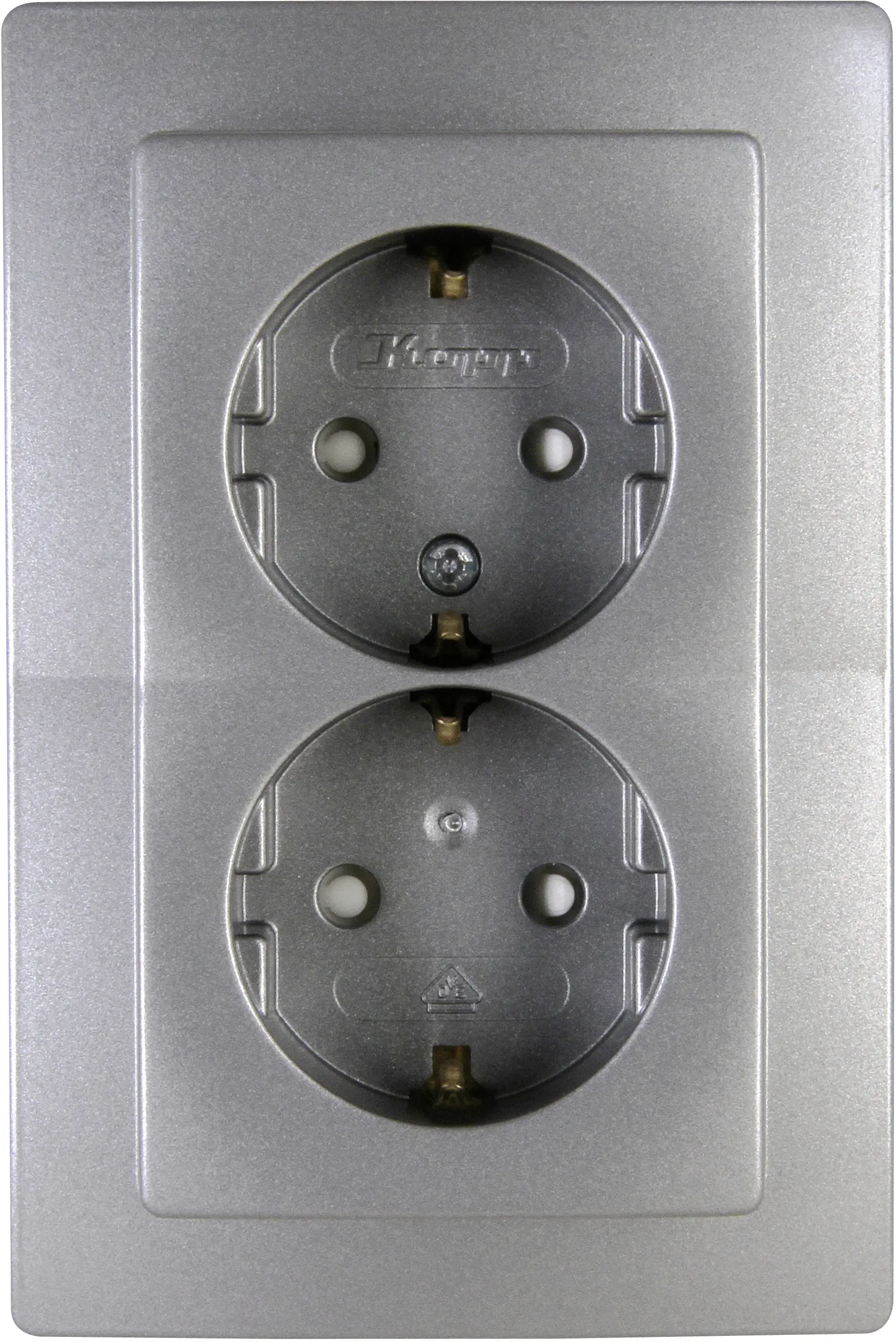 Kopp Schutzkontakt-Steckdose 2-fach Venedig, platin, 920943085