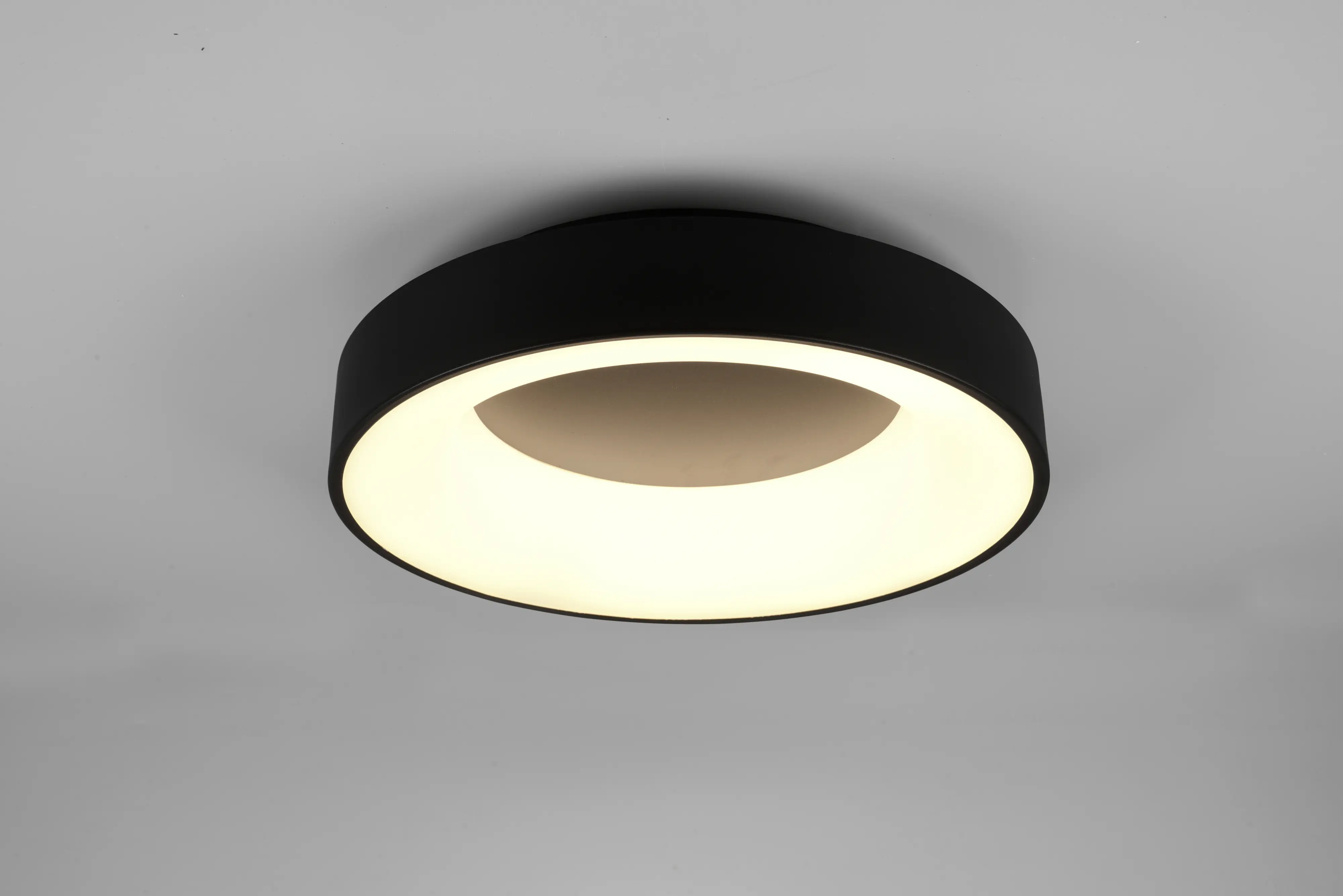 Trio LED Deckenleuchte Girona schwarz dimmbar