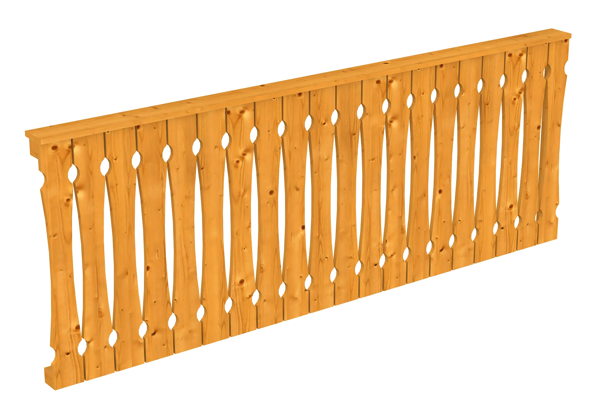 SKAN HOLZ Brüstung Balkonschalung 255 x 96 cm Fichte
