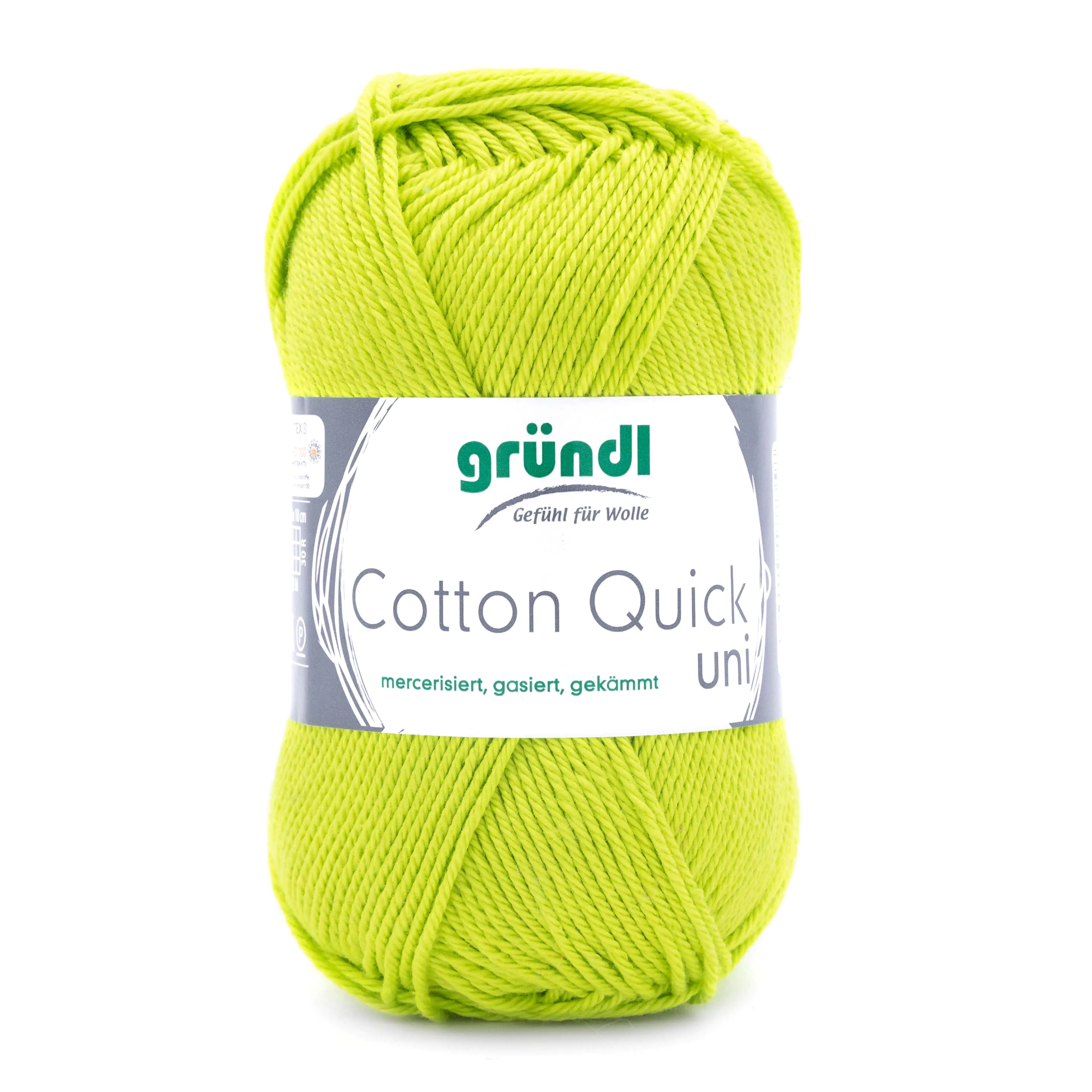 4036014187358 Gründl Wolle Cotton Quick 50 g uni hellgrün
