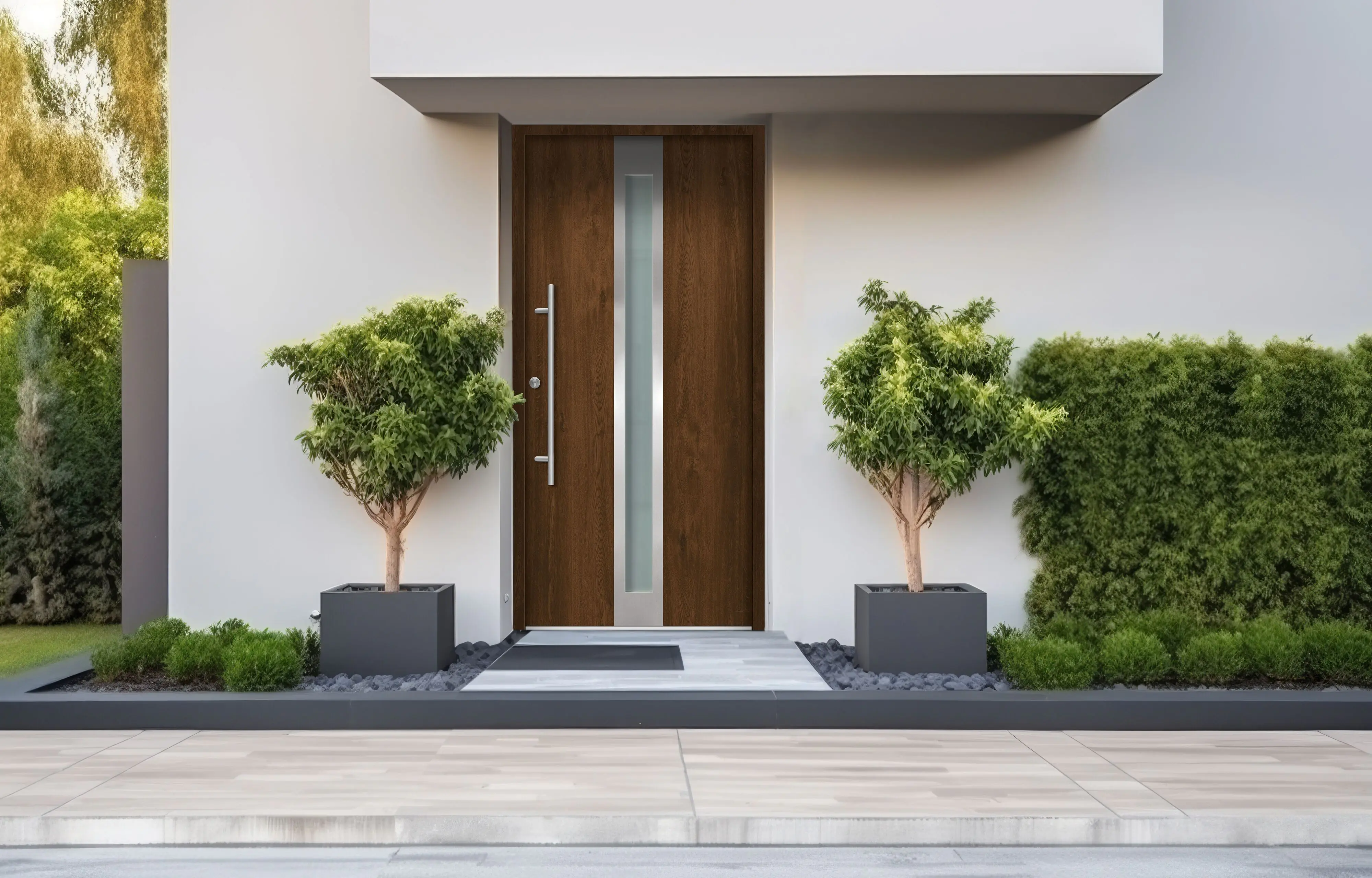 Splendoor Haustür Passivedoor Premium B01 Nussbaum DIN Links 100 x 210 cm