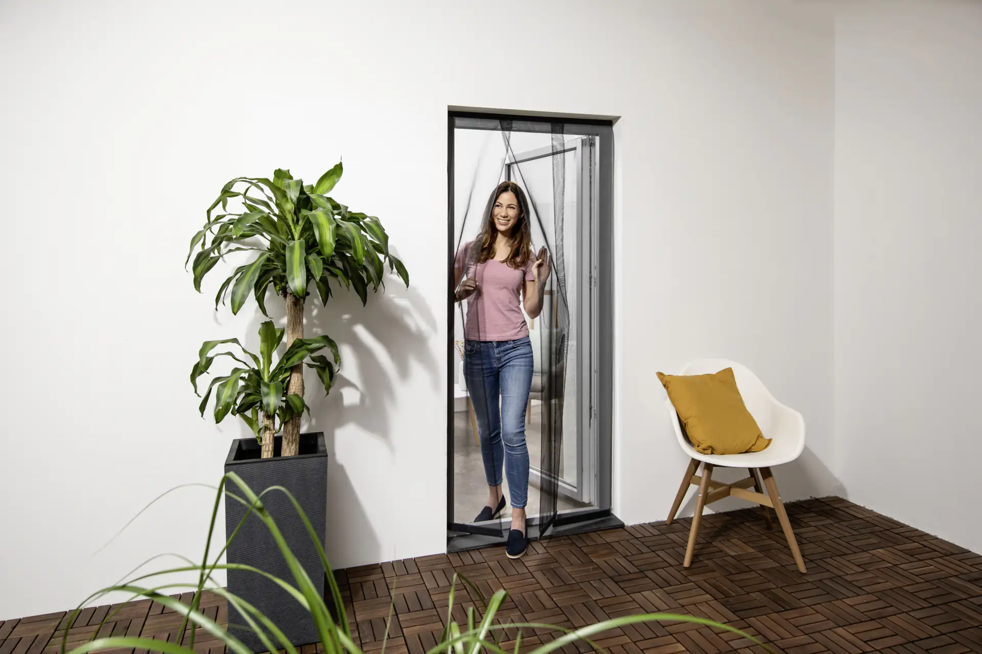 Primaster Fliegenschutz-Vorhang 95 x 220 cm anthrazit/anthrazit kürzbar