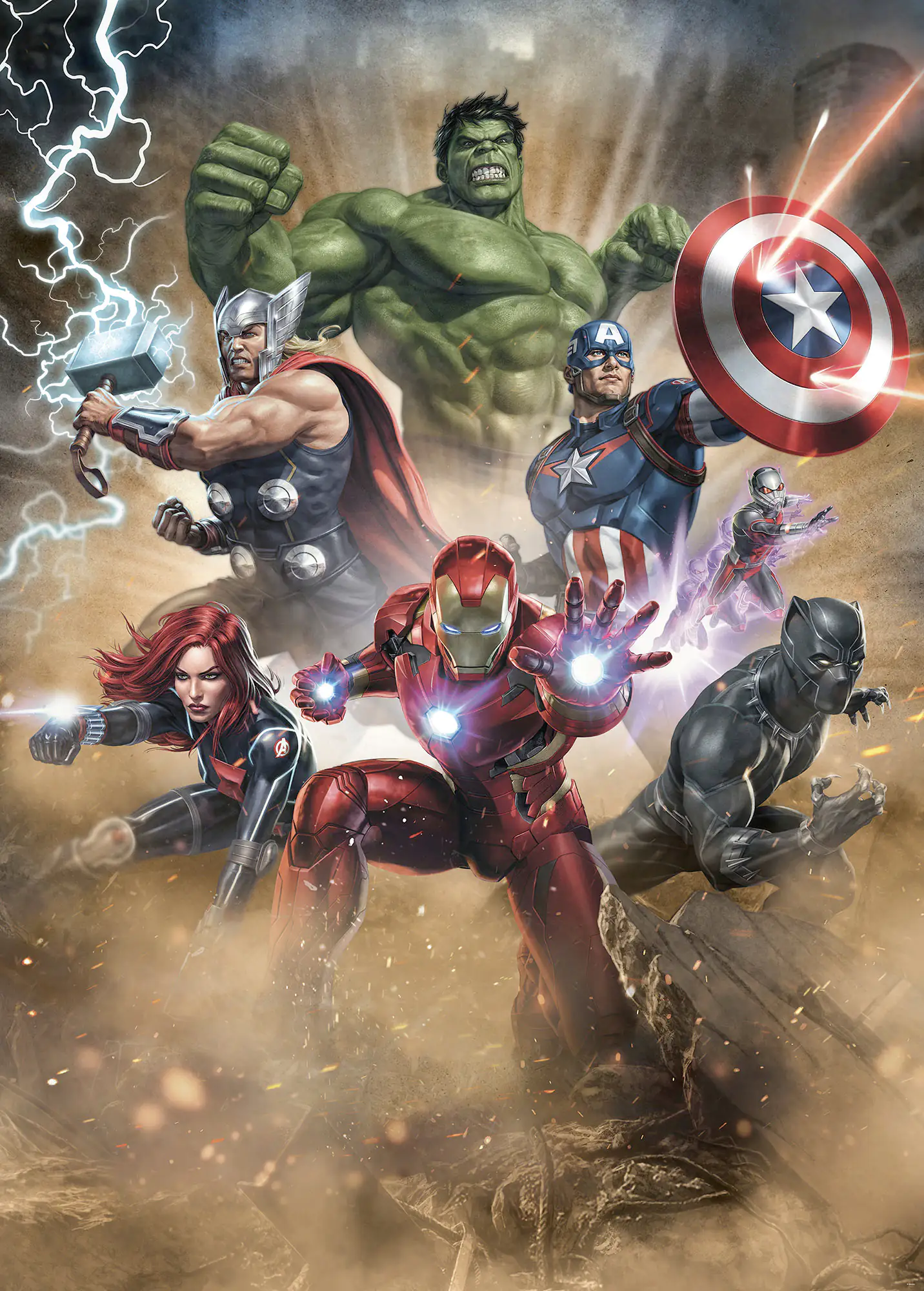 Komar Vlies Fototapete Avengers Superpower 200 x 280 cm 