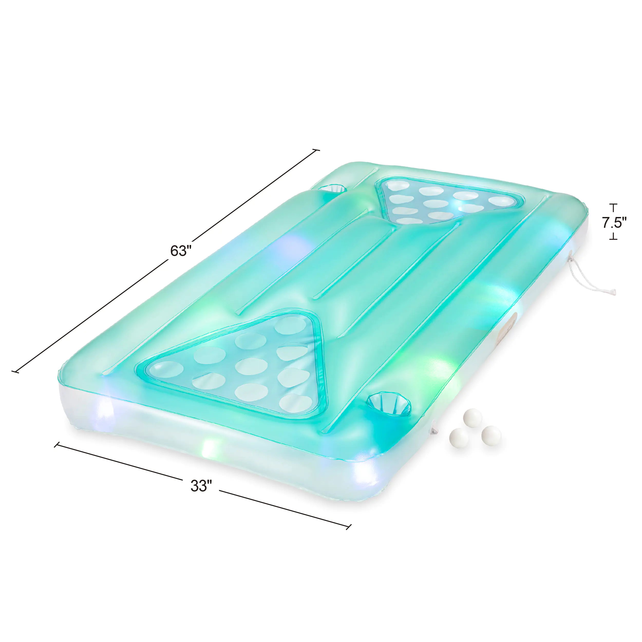 Funsicle Aqua Pong Glow 160x84x19 cm  Funsicle Aqua Pong Glow 160x84x19 cm