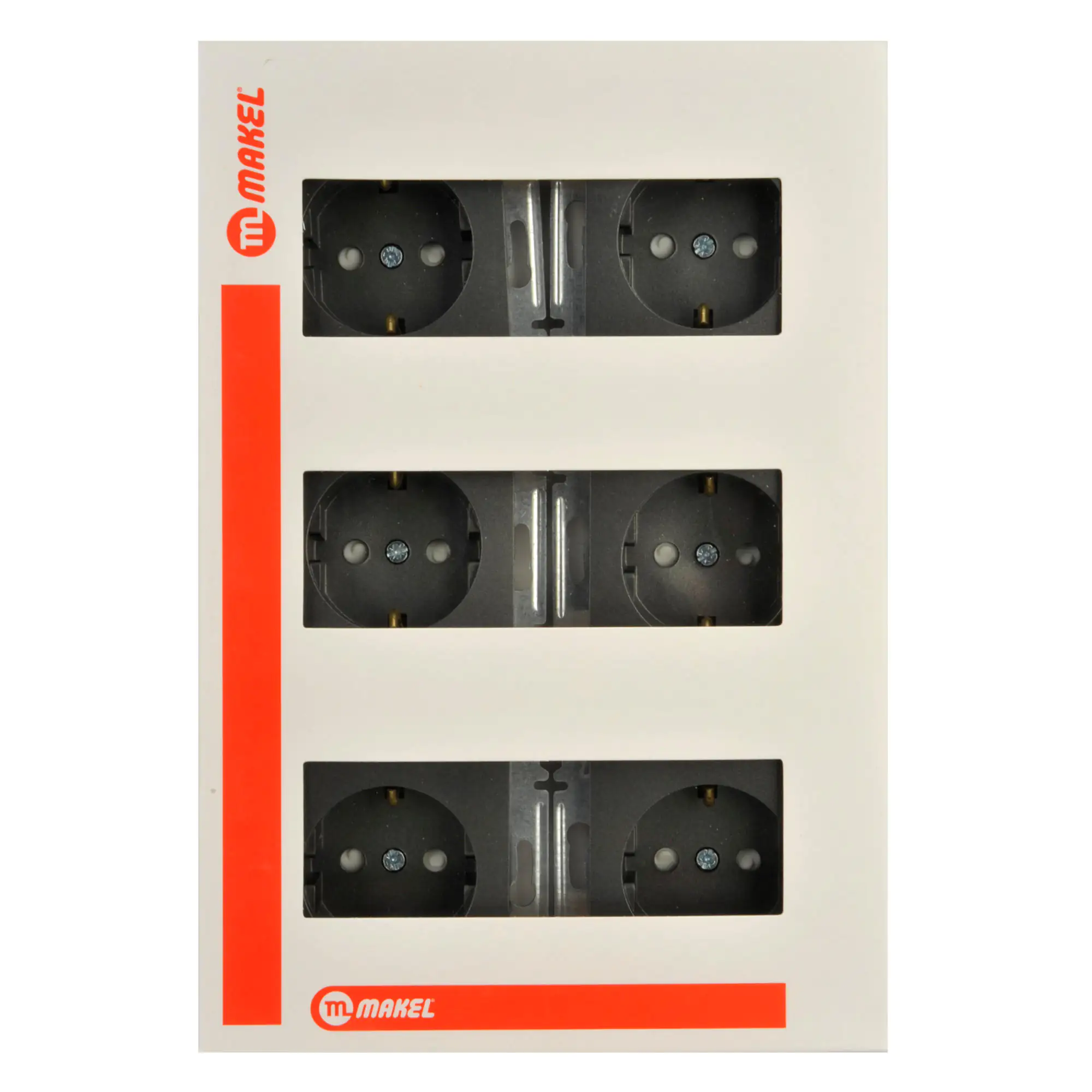 Steckdose Profi-Pack Karea, anthrazit, 6er Pack