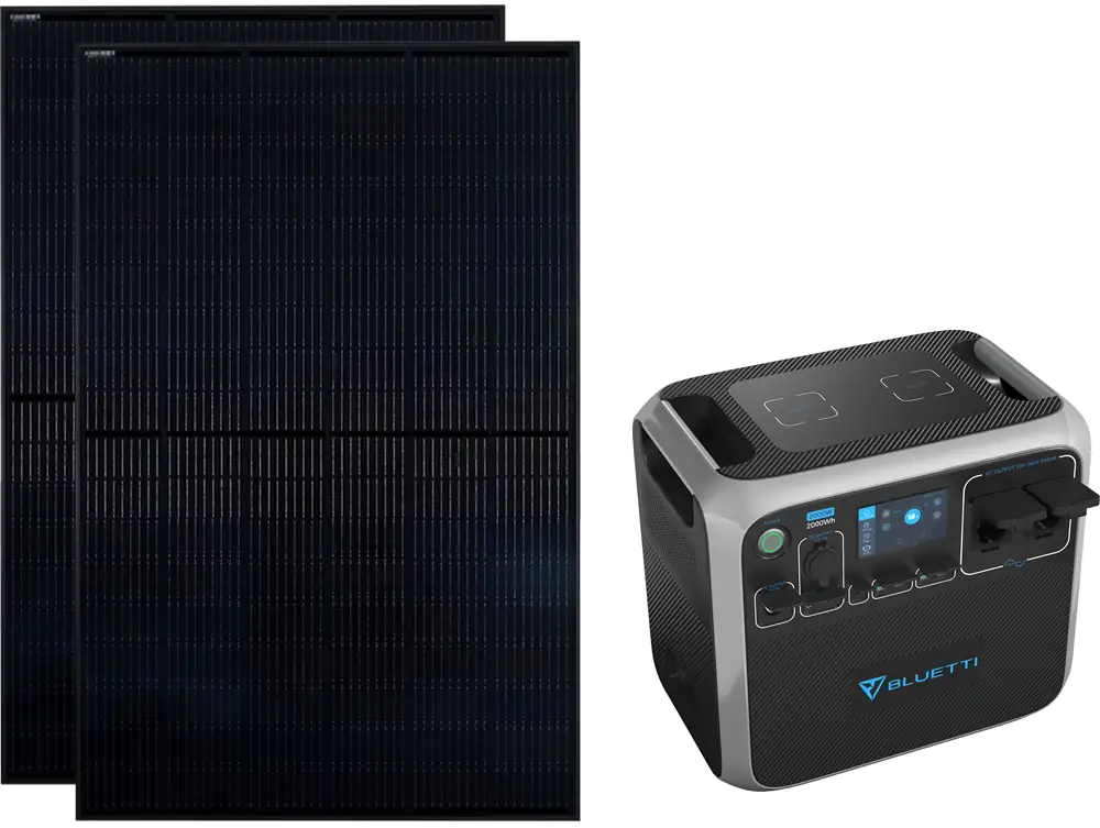 Sunlit Inselkraftwerk 2000 Wh Powerstation + 2x 410 Watt Solarpanels Sunlit Inselkraftwerk 2000 Wh Powerstation + 2x 410 Watt Solarpanels