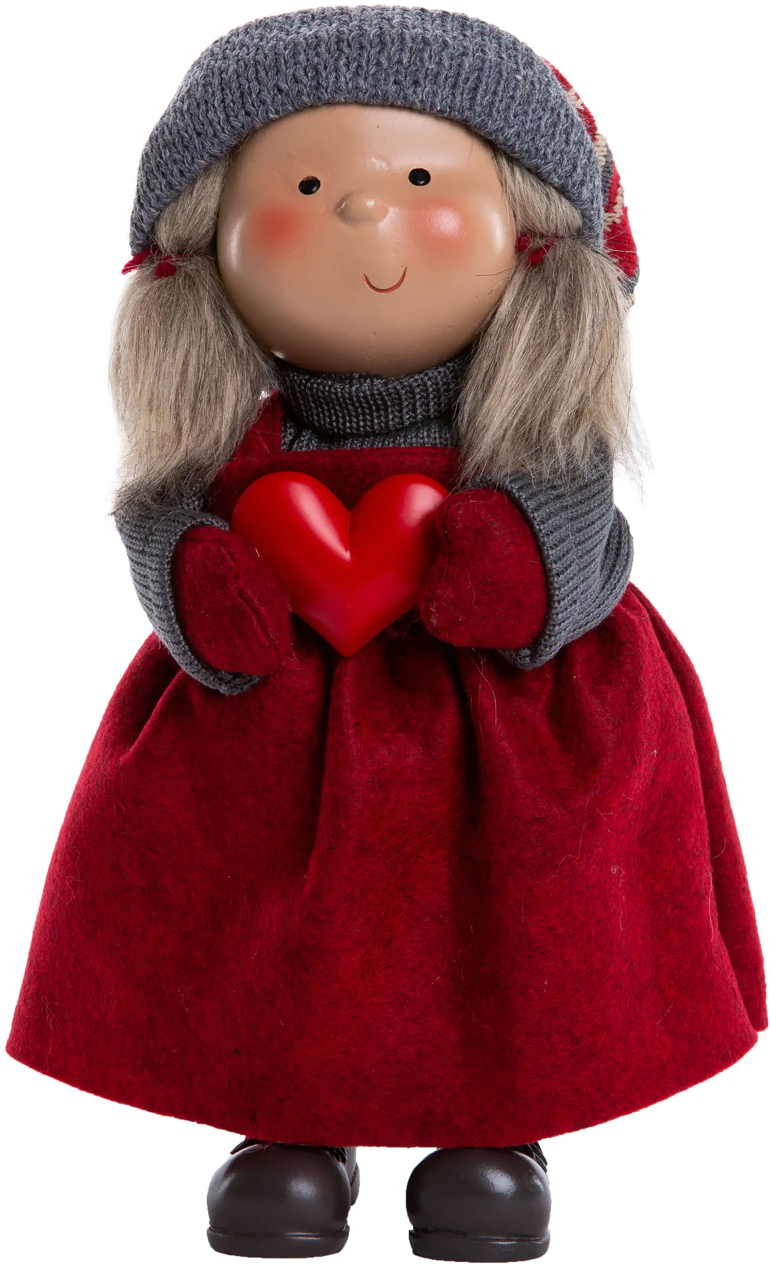 TrendLine Dekofigur Kind 43,5 cm rot grau