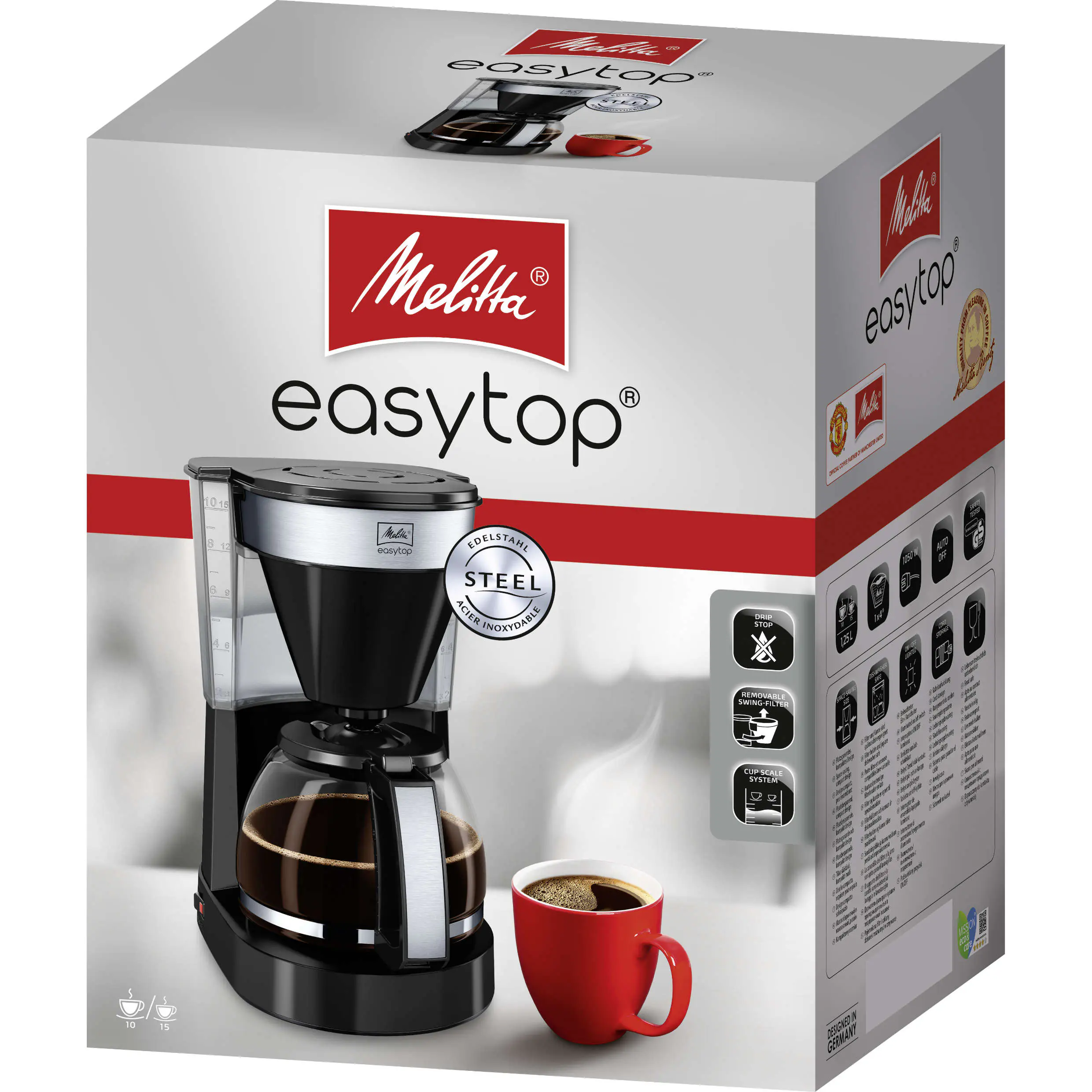 Melitta Kaffeeautomat Easy Top II 10 Tassen, Glaskanne