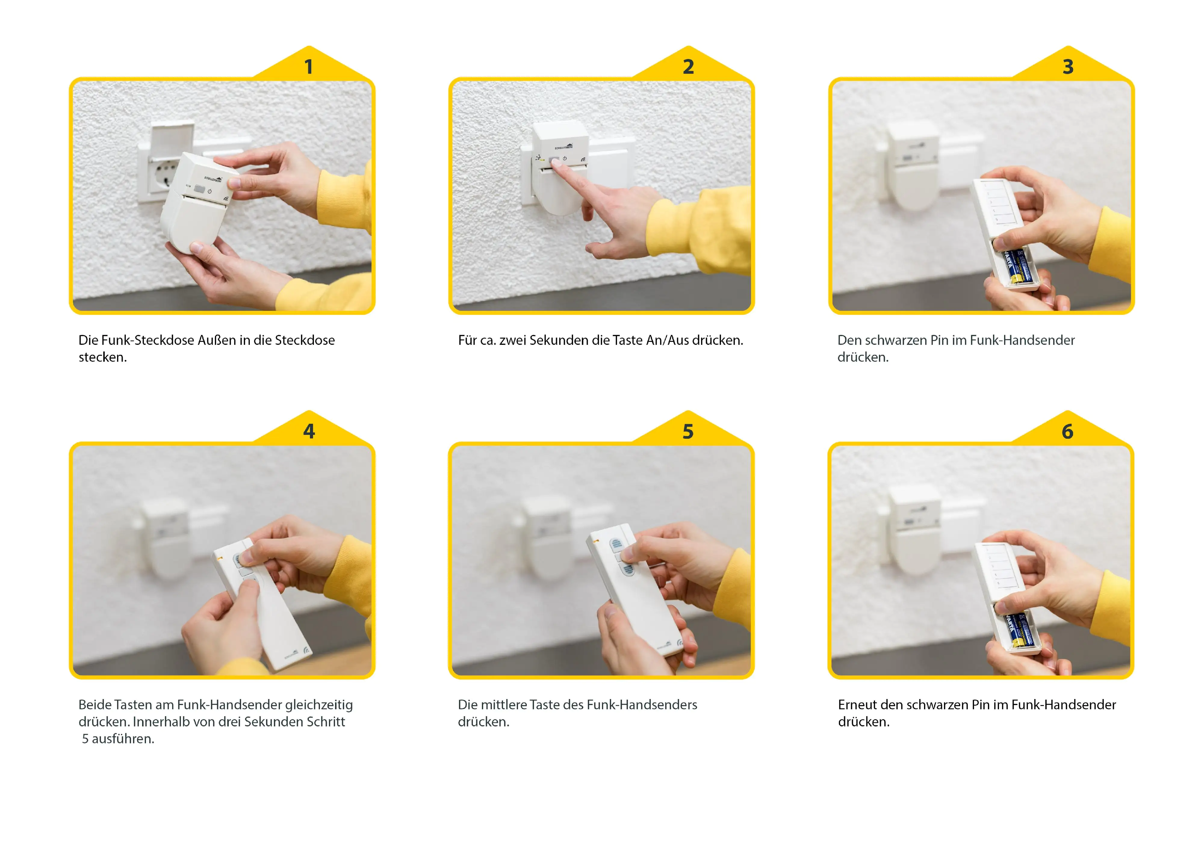 Schellenberg Funk-Steckdose außen weiß