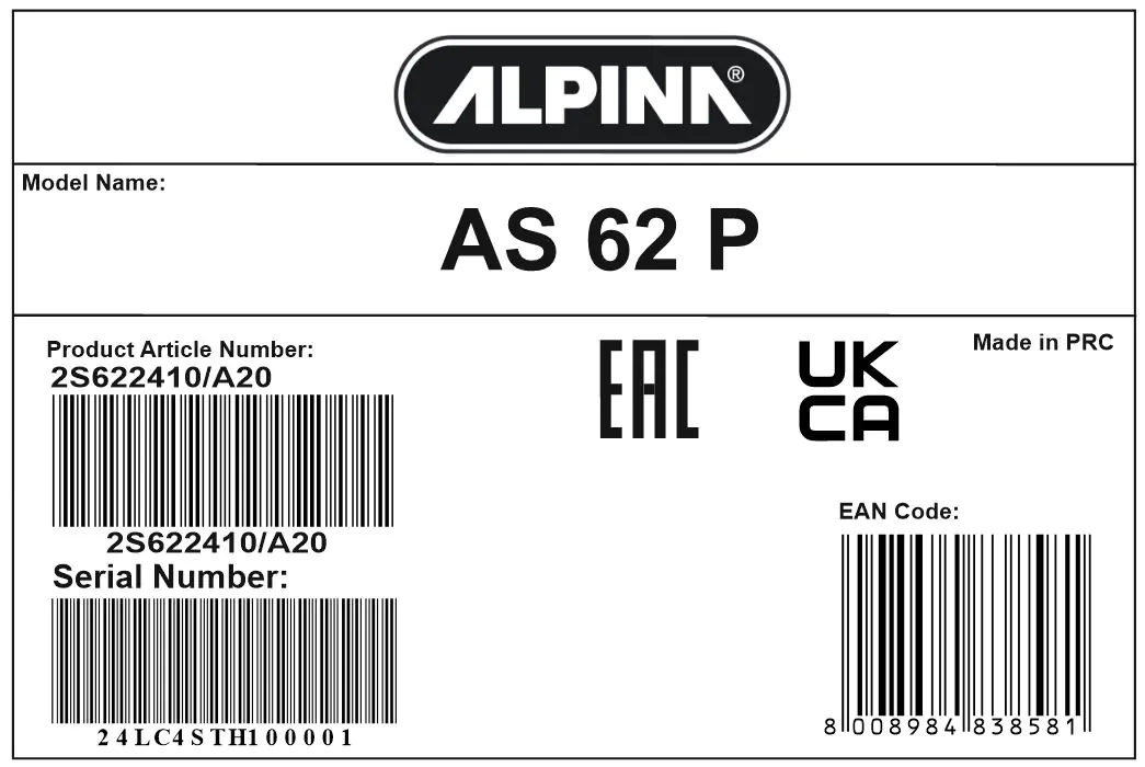 Alpina Benzin Schneefräse AS 62 P 4,4 kW, 62 cm Arbeitsbreite