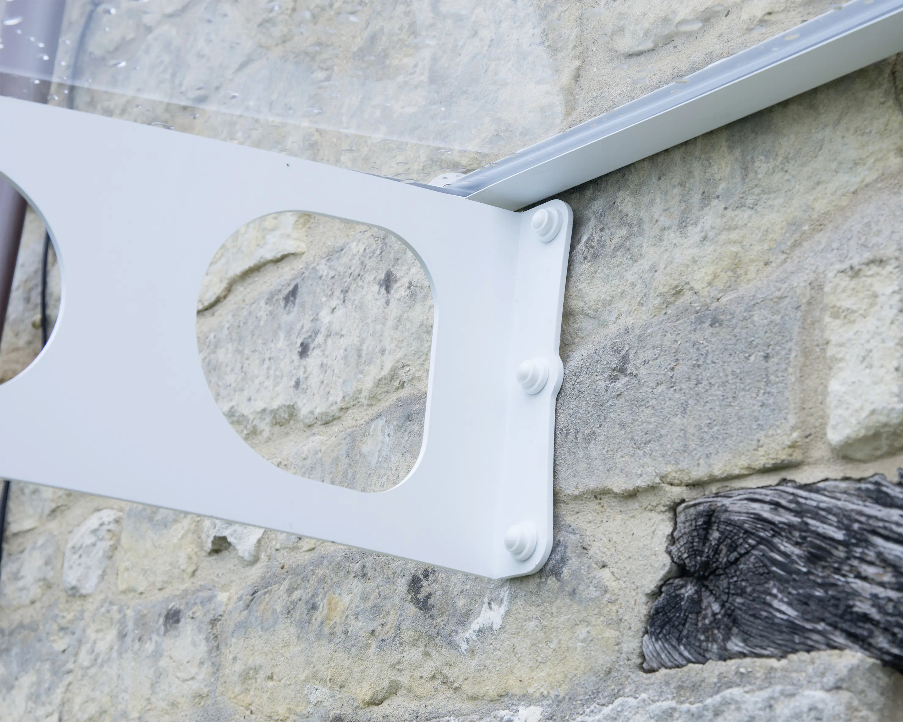 Canopia Vordach Bordeaux 8920 Weiß Alu 892 x 139 cm