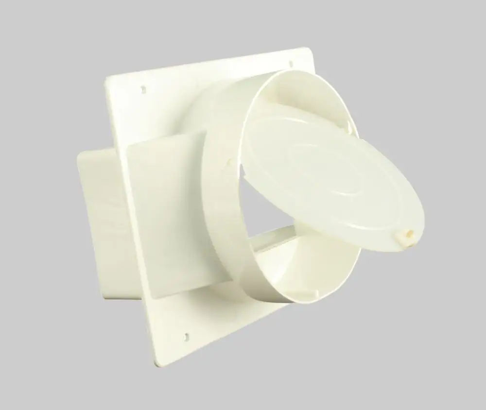 Marley Flachkanal 220 Adapter rund / eckig Rohranschluss, Ø 150 mm, mit Rückstauklappe Marley Flachkanal 220 Adapter rund / eckig Rohranschluss, Ø 150 mm, mit Rückstauklappe