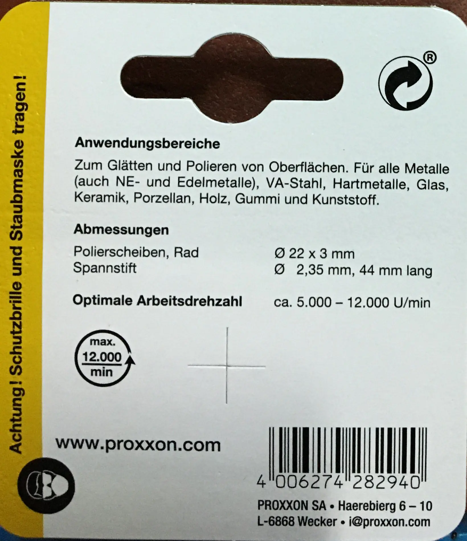 Proxxon Micromot Silikon-Polierscheiben Rad Ø 22 mm 10 Stück mit Träger Proxxon Micromot Silikon-Polierscheiben Rad Ø 22 mm 10 Stück mit Träger