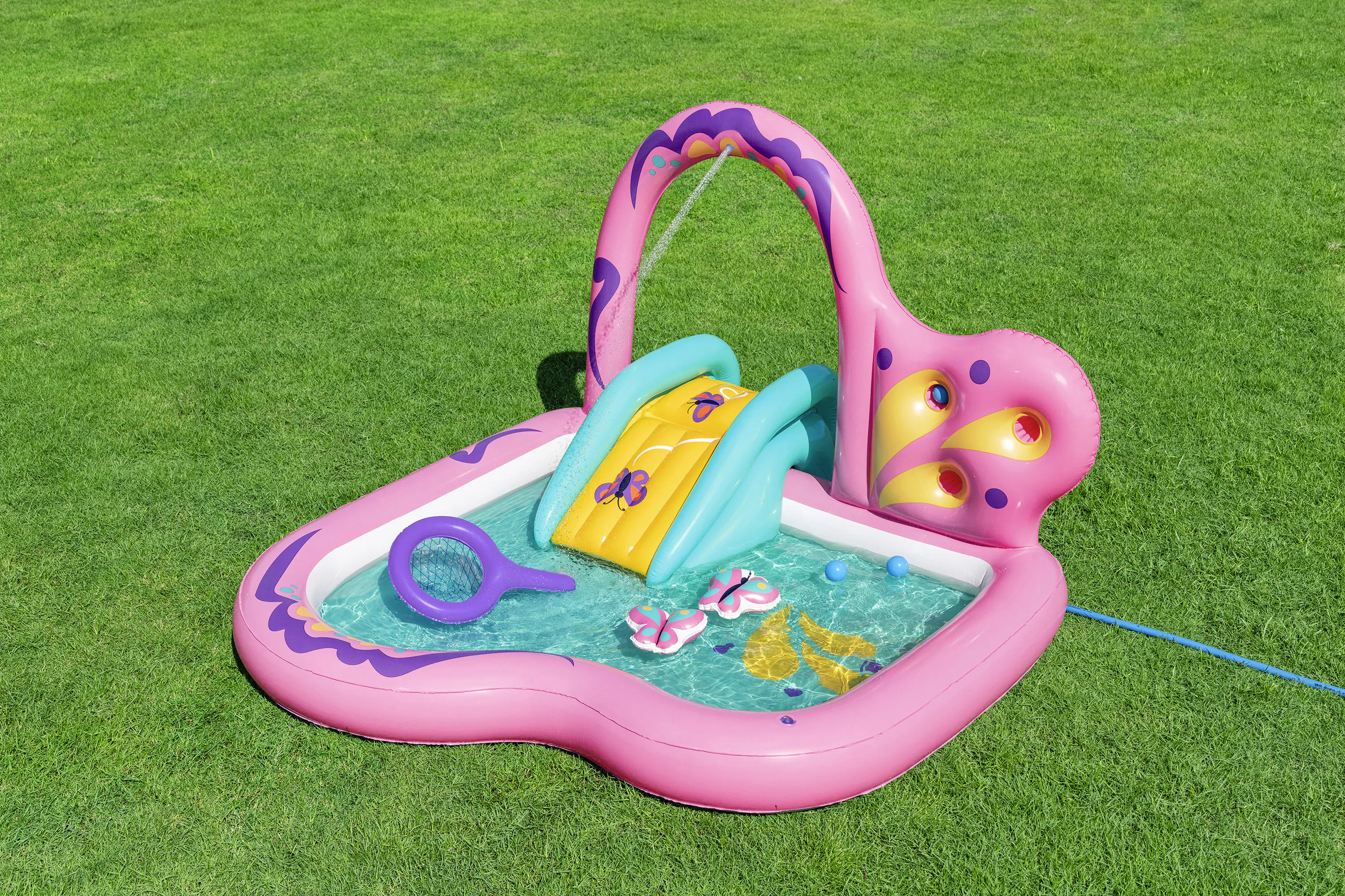 Bestway Wasserspielcenter im Schmetterling-Motiv 180 x 180 cm mehrfarbig