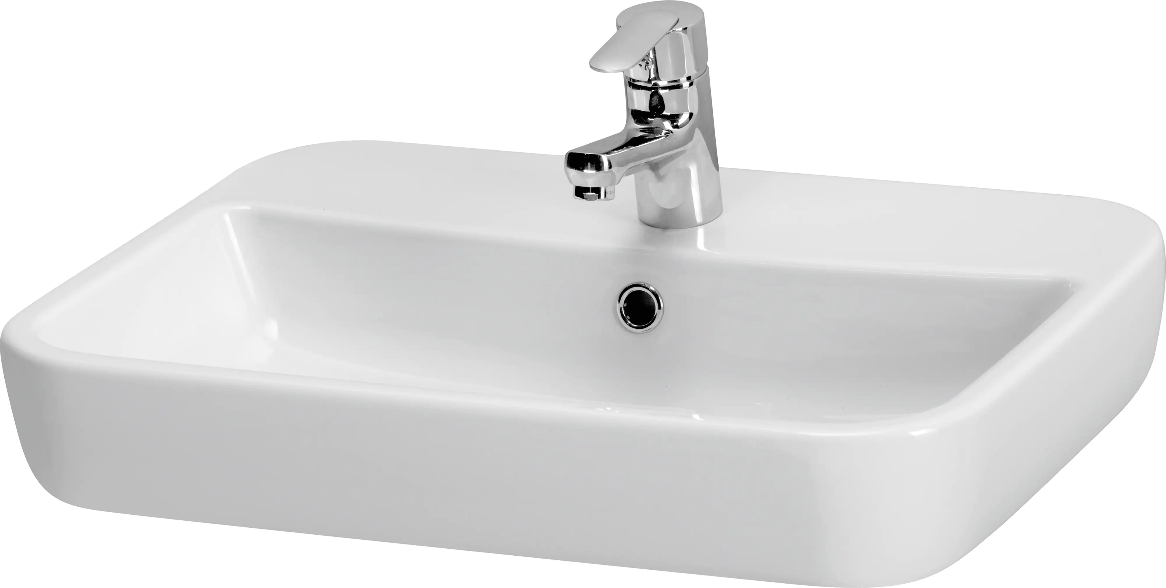 Cersanit Aufsatzwaschtisch Caspia 60 cm rechteckig weiß