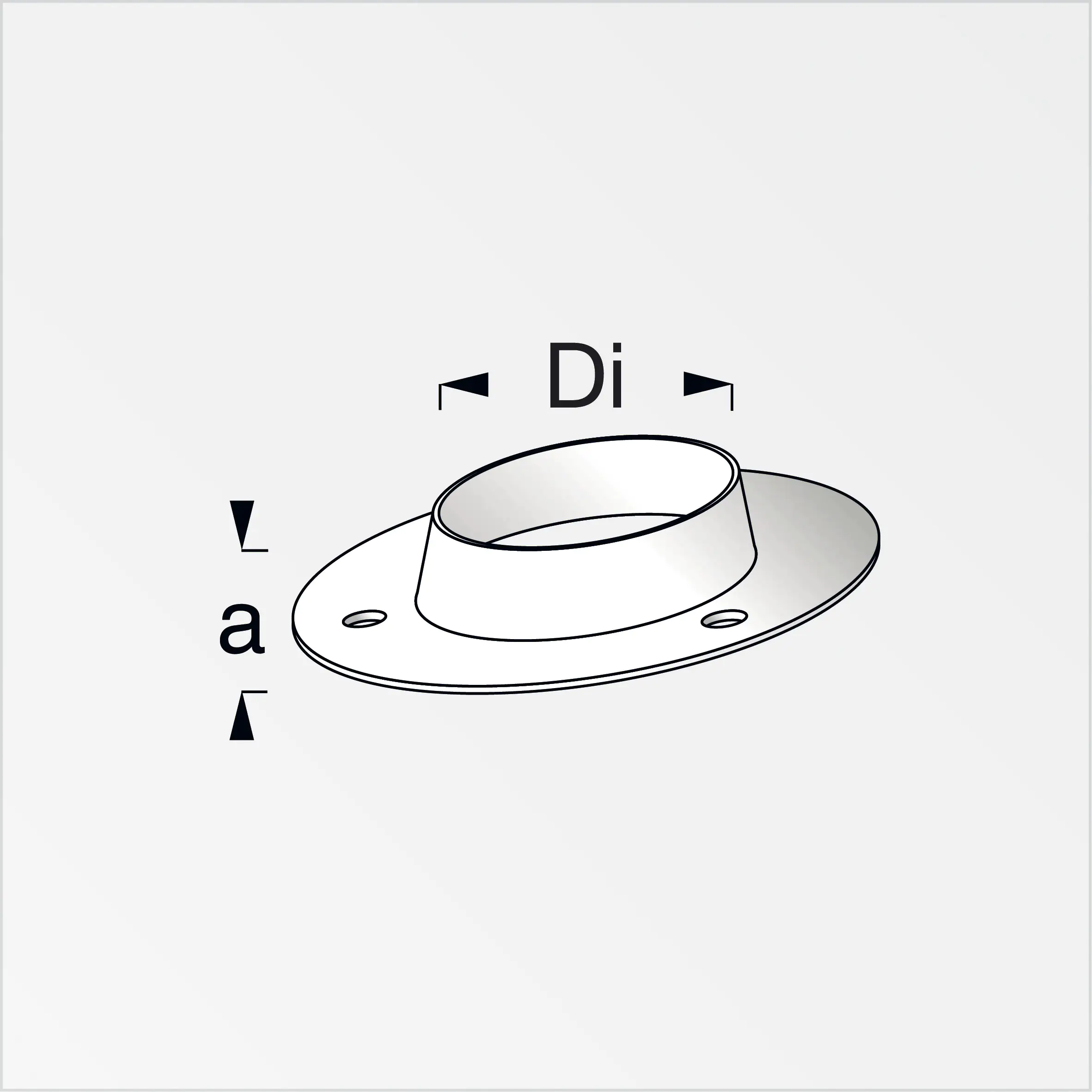 alfer Wandlager-Set Ø 25 mm Stahl beschichtet weiss