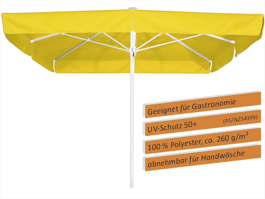 Schneider Sonnenschirm Quadro goldgelb 300 x 300 cm