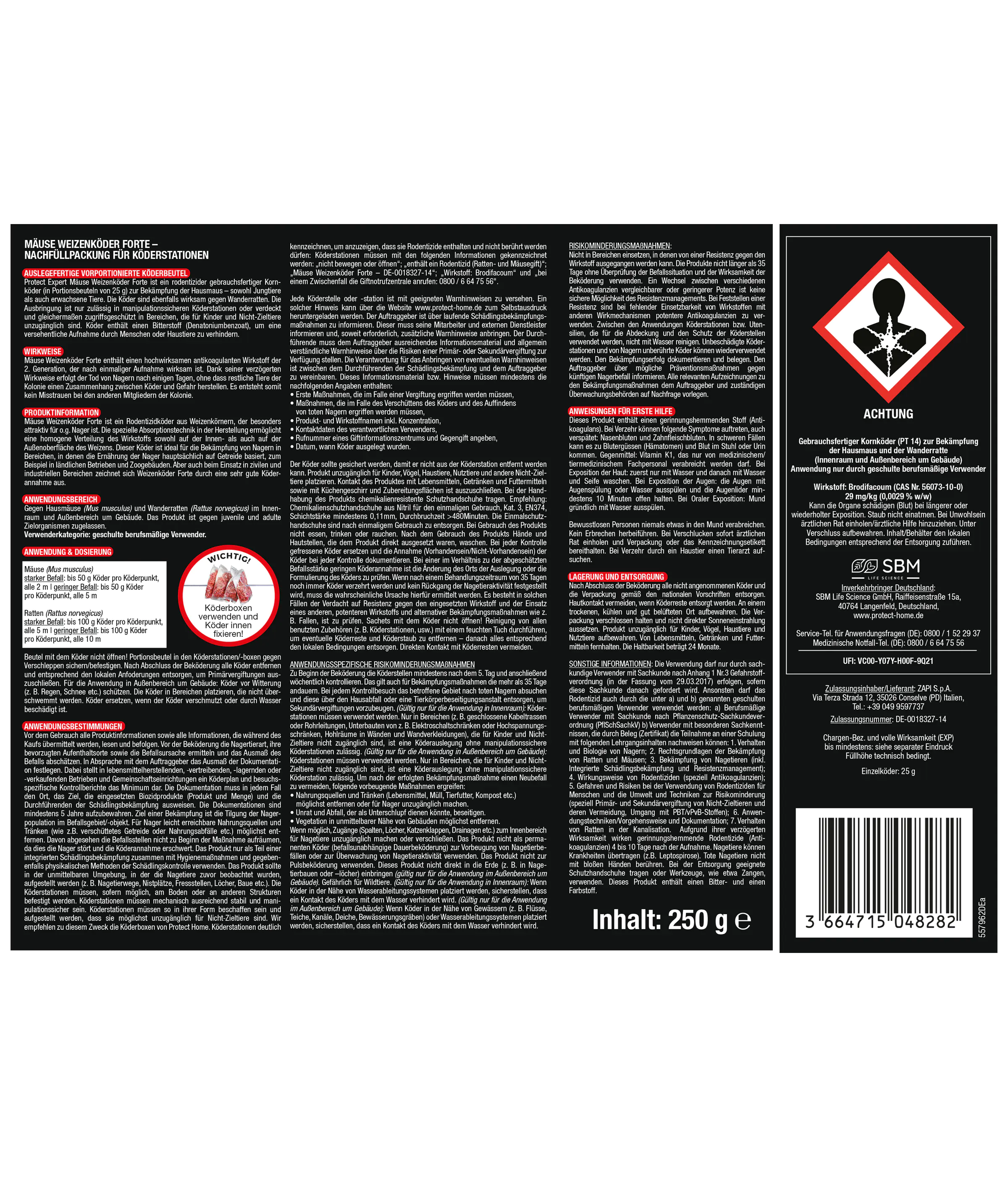 Protect Expert Mäuse Weizenköder Forte 250 g