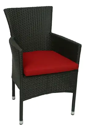 GO-DE Sitzkissen für Geflechtstuhl Malta 47 x 48 cm uni bordeaux GO-DE Sitzkissen für Geflechtstuhl Malta 47 x 48 cm uni bordeaux