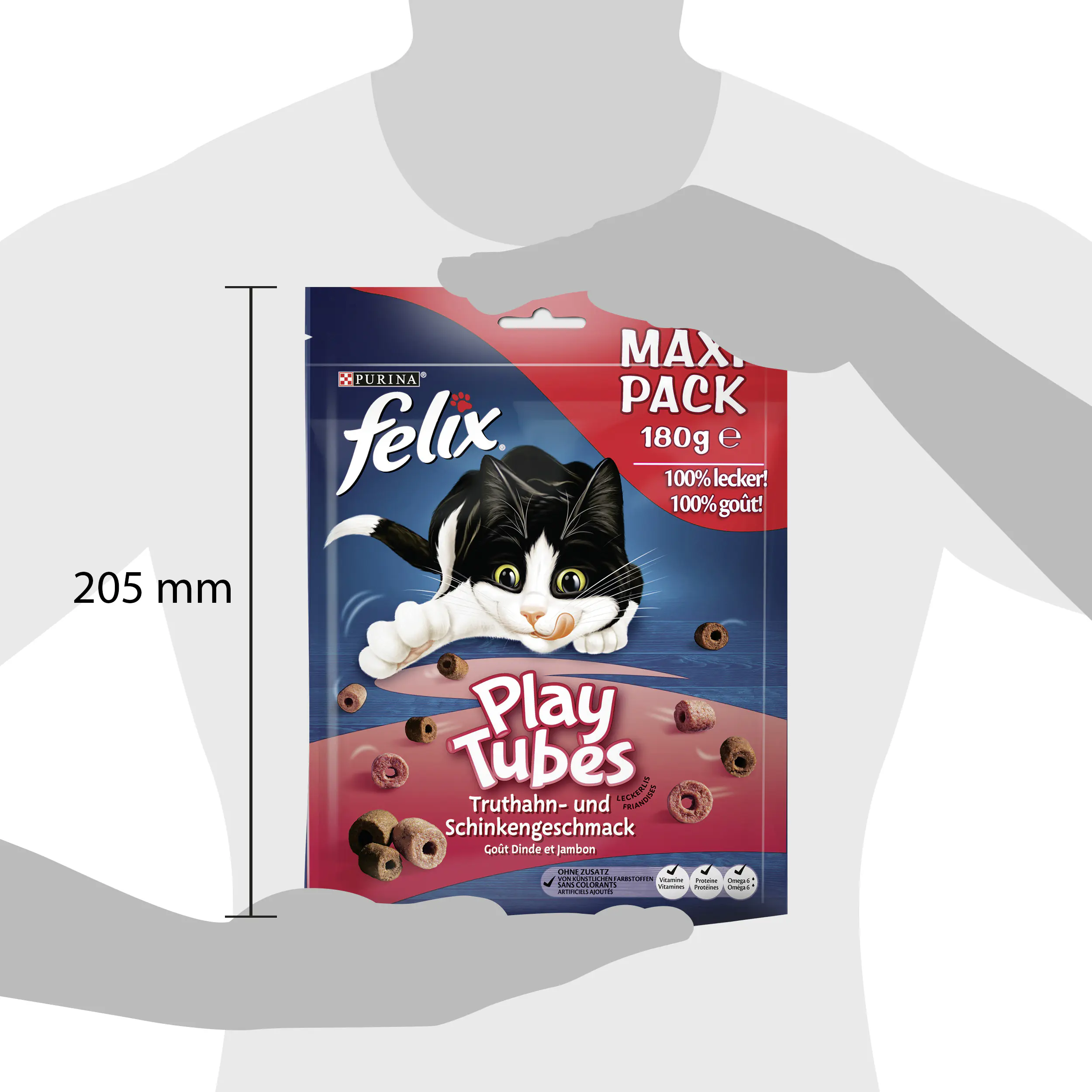 Felix Play Tubes Truthahn Schinken Katzensnacks 180g Felix Play Tubes Truthahn Schinken Katzensnacks 180g