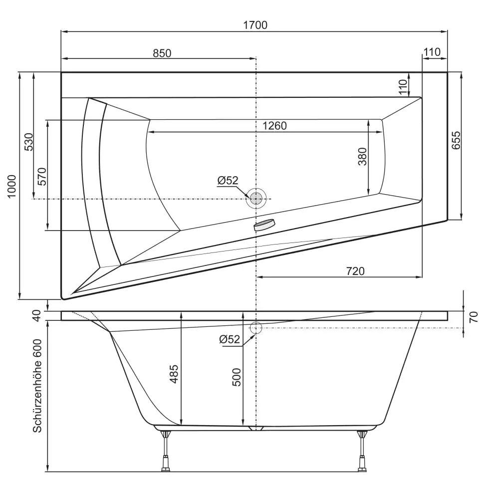 Ottofond Whirlpool-Komplettset Galia I 170 cm, weiß Ottofond Whirlpool-Komplettset Galia I 170 cm, weiß